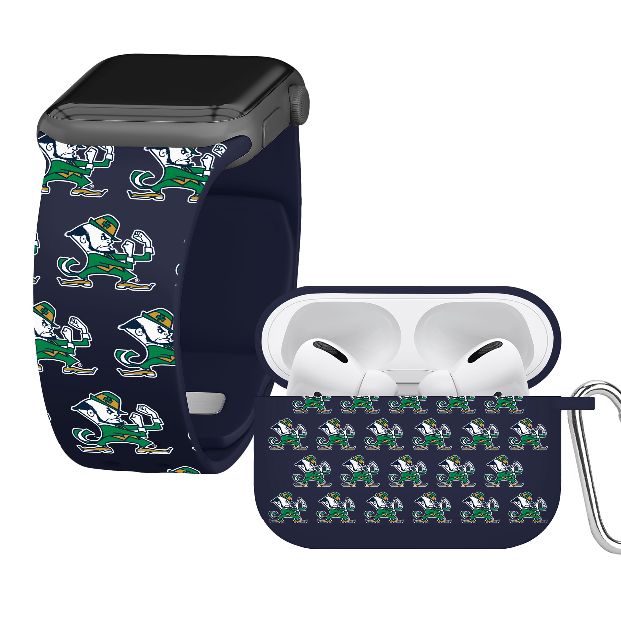 Notre Dame Fighting Irish Affinity Bands HD Combo for Apple Watch & AirPods Pro - Perfect for Game Day & School Spirit Accessories