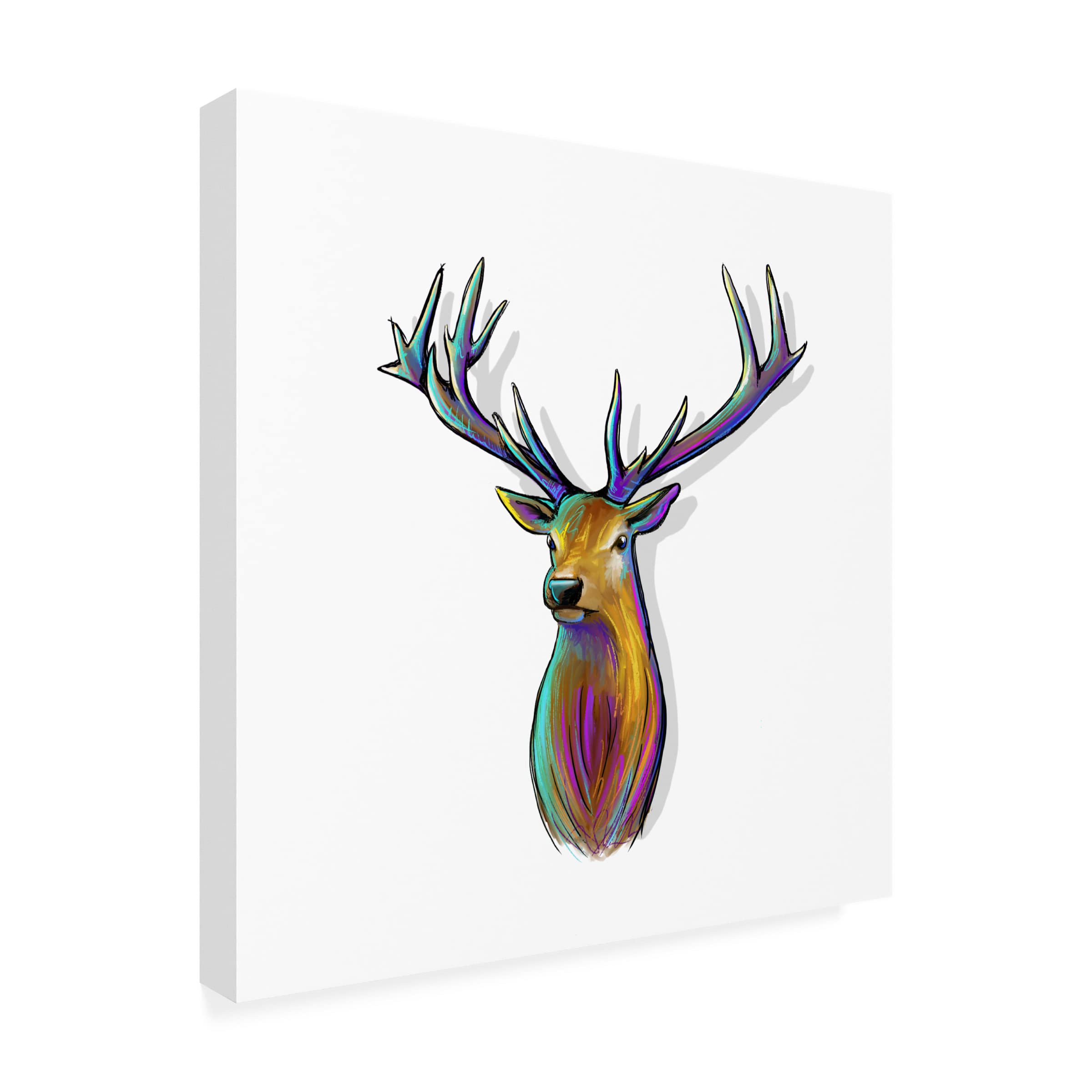 Trademark Fine Art 'Bambi 23' Canvas Wall Art by Cindy Thornton - Disney-Inspired Nursery Decor & Living Room Painting for Kids Bedroom