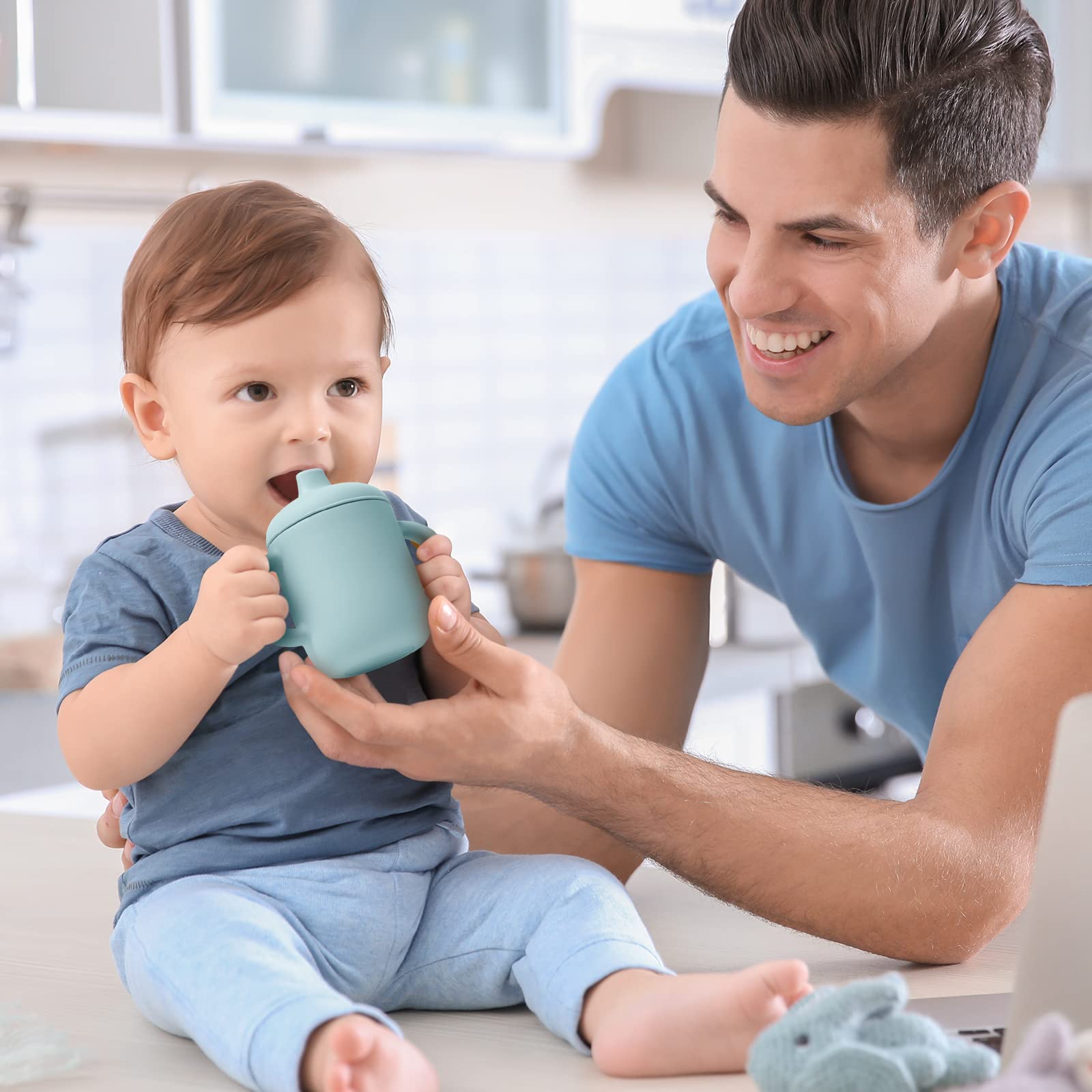 Vicloon 150ml Toddler Straw Cup - No Spill Sippy Cup for Baby Training | Home & Travel Use