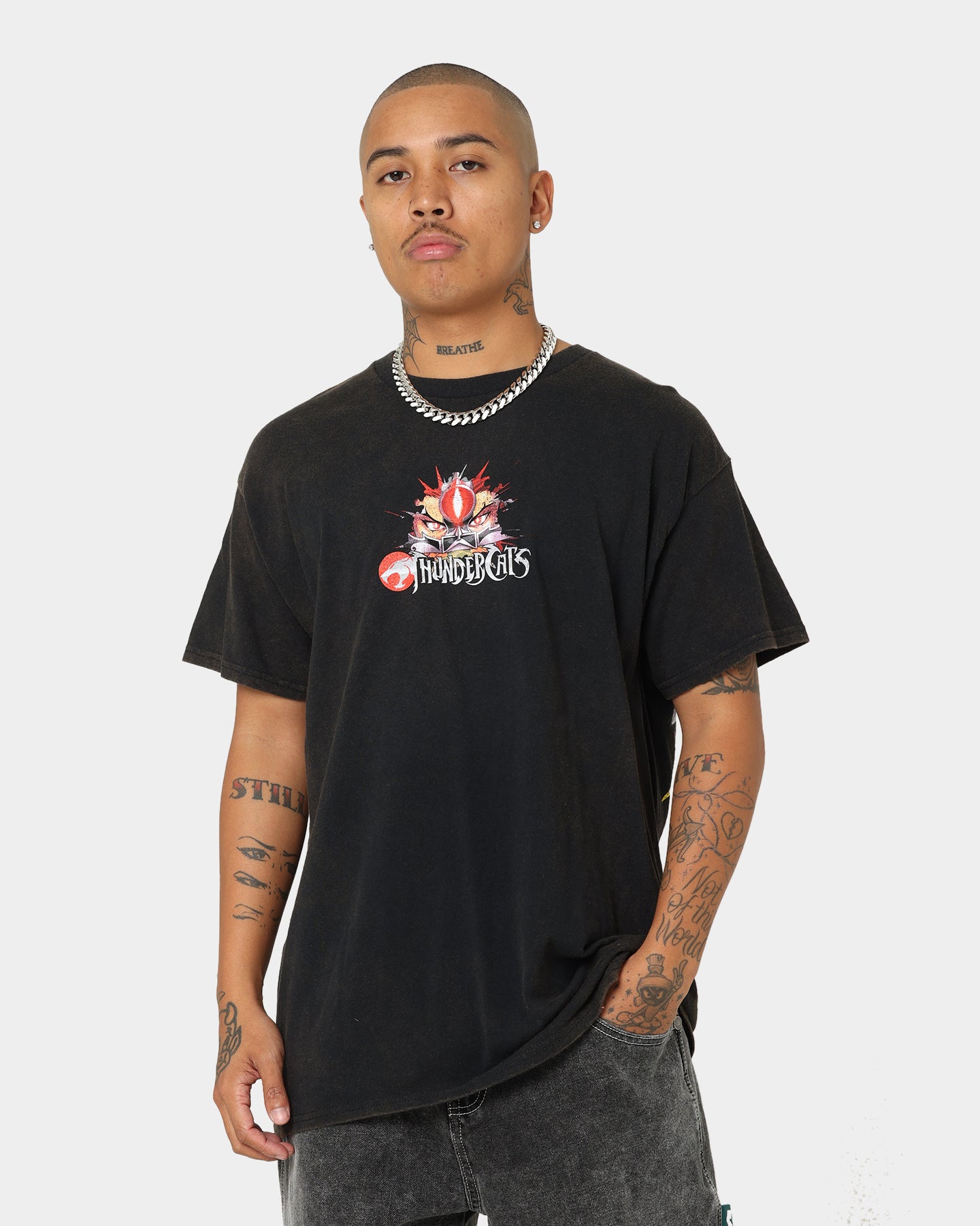 Vintage Thundercats Graphic T-Shirt - Retro 80s Cartoon Tee for Men & Women - Soft Black Washed Cotton - Perfect for Cosplay, Casual Wear & Nostalgic Gift