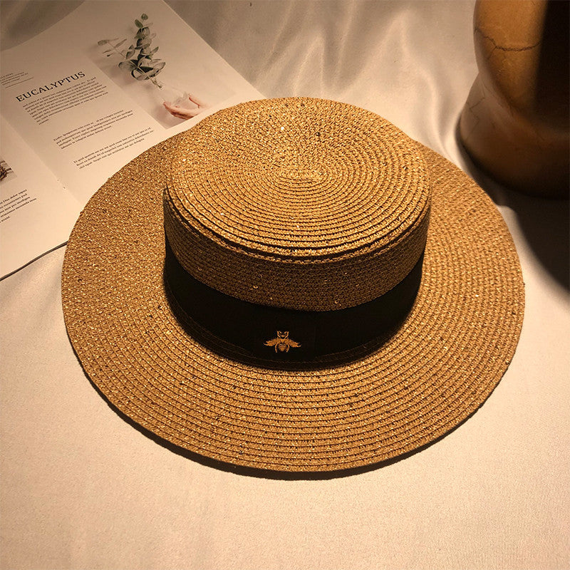 Stylish Women's Straw Hat for Summer - Wide Brim Beach Hat for Sun Protection - Perfect for Vacation, Poolside, and Outdoor Activities