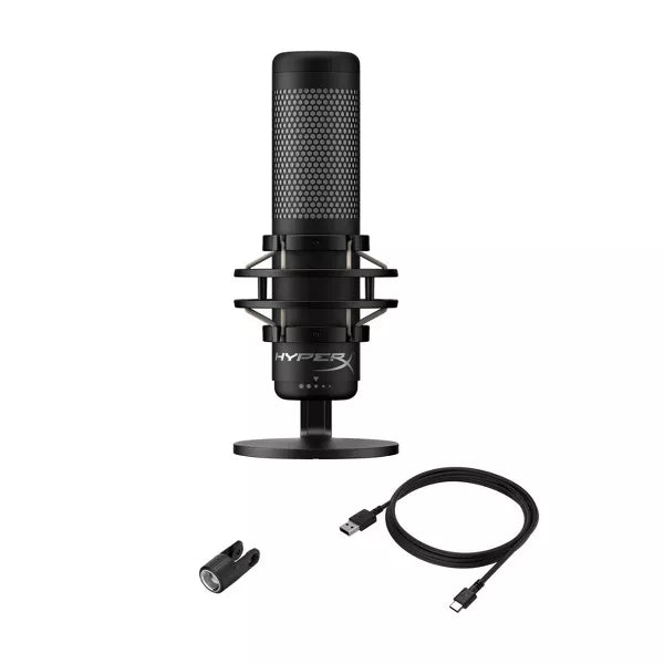 HyperX QuadCast S RGB USB Condenser Gaming Microphone for PC, PS4, PS5 - Professional Streaming, Podcasting & Voice Recording (Perfect for Twitch, Discord & YouTube)
