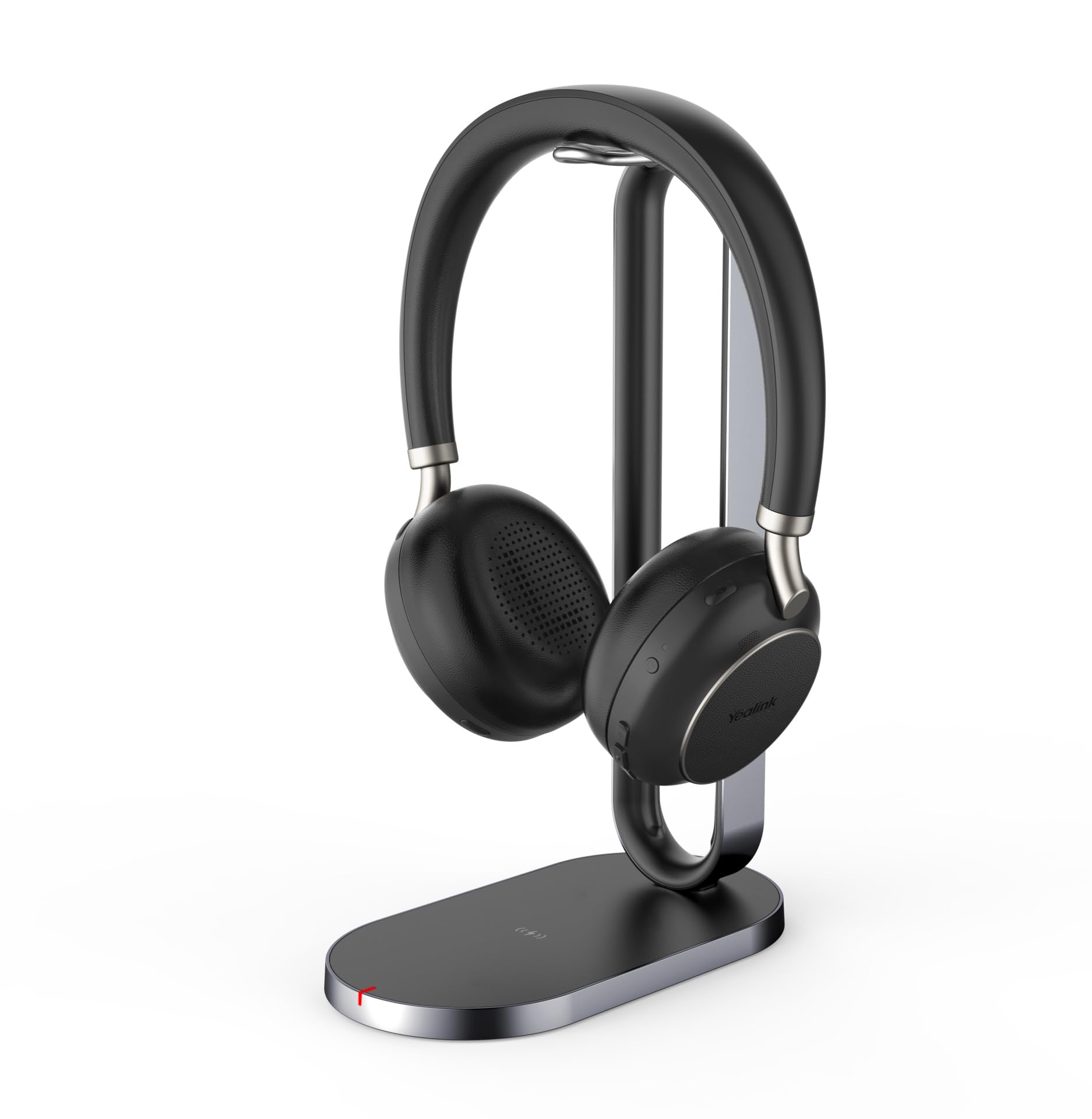 Yealink BH76 Microsoft Teams Certified USB-A Bluetooth Headset with Charging Stand - Noise Cancelling Wireless Headphones for Office, Remote Work & Video Conferencing (Black)