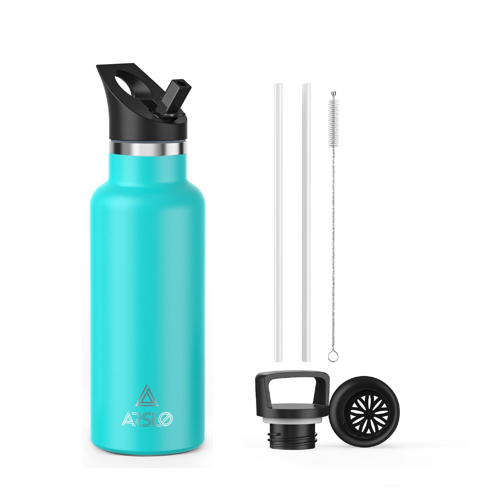 Arslo Insulated Water Bottle - 24H Cold & 12H Hot, Stainless Steel with Straw Lid for Hiking & Sports