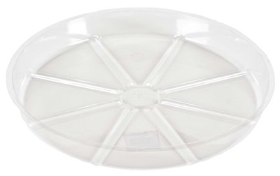 12-Inch Clear Plant Saucer - Durable Plastic Plant Pot Tray for Indoor and Outdoor Plants, Perfect for Drainage and Protecting Floors from Water Damage