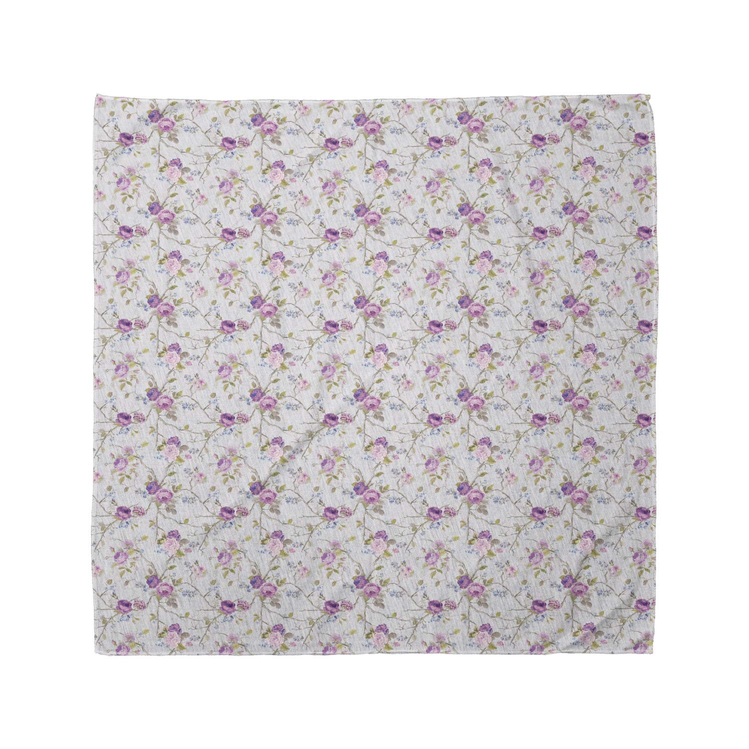 Ambesonne Vintage Rose Bandana - Soft Pastel Floral Unisex Head Scarf & Neck Tie for Women & Men | Perfect for Outdoor Activities, Music Festivals & Fashion Accessories