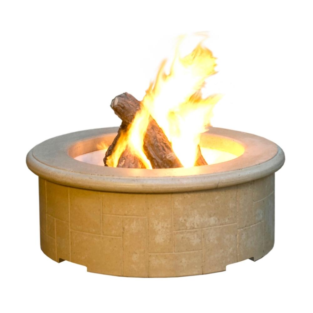 American Fyre Designs El Dorado 39 Inch Round Gas Fire Pit - Outdoor Patio Heater for Backyard, Garden, Poolside & Camping