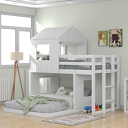 White-bunk Bed-twin-full-4
