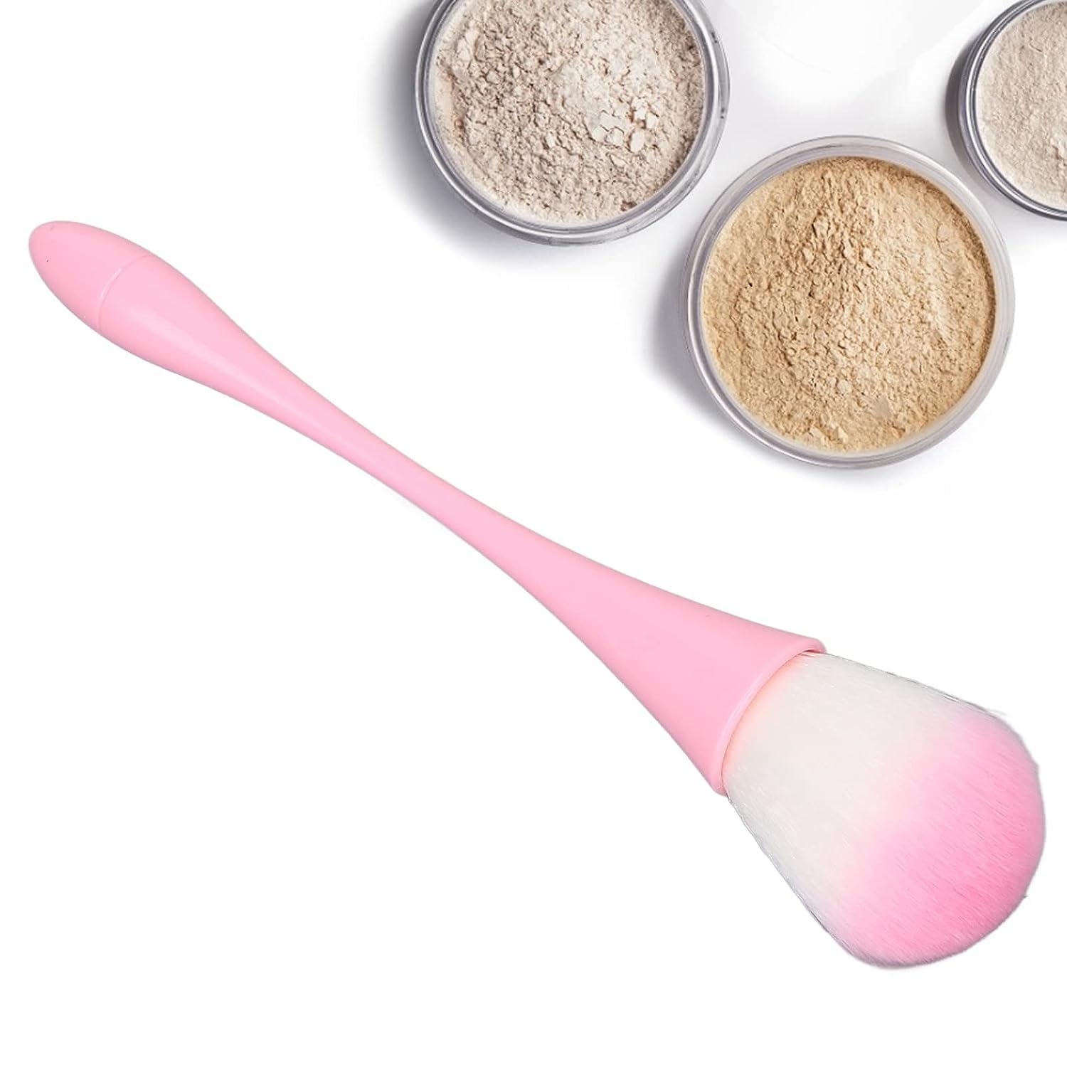 Soft Oval Toothbrush for Makeup Blending & Dust Removal - 2 Pack for Foundation & Powder