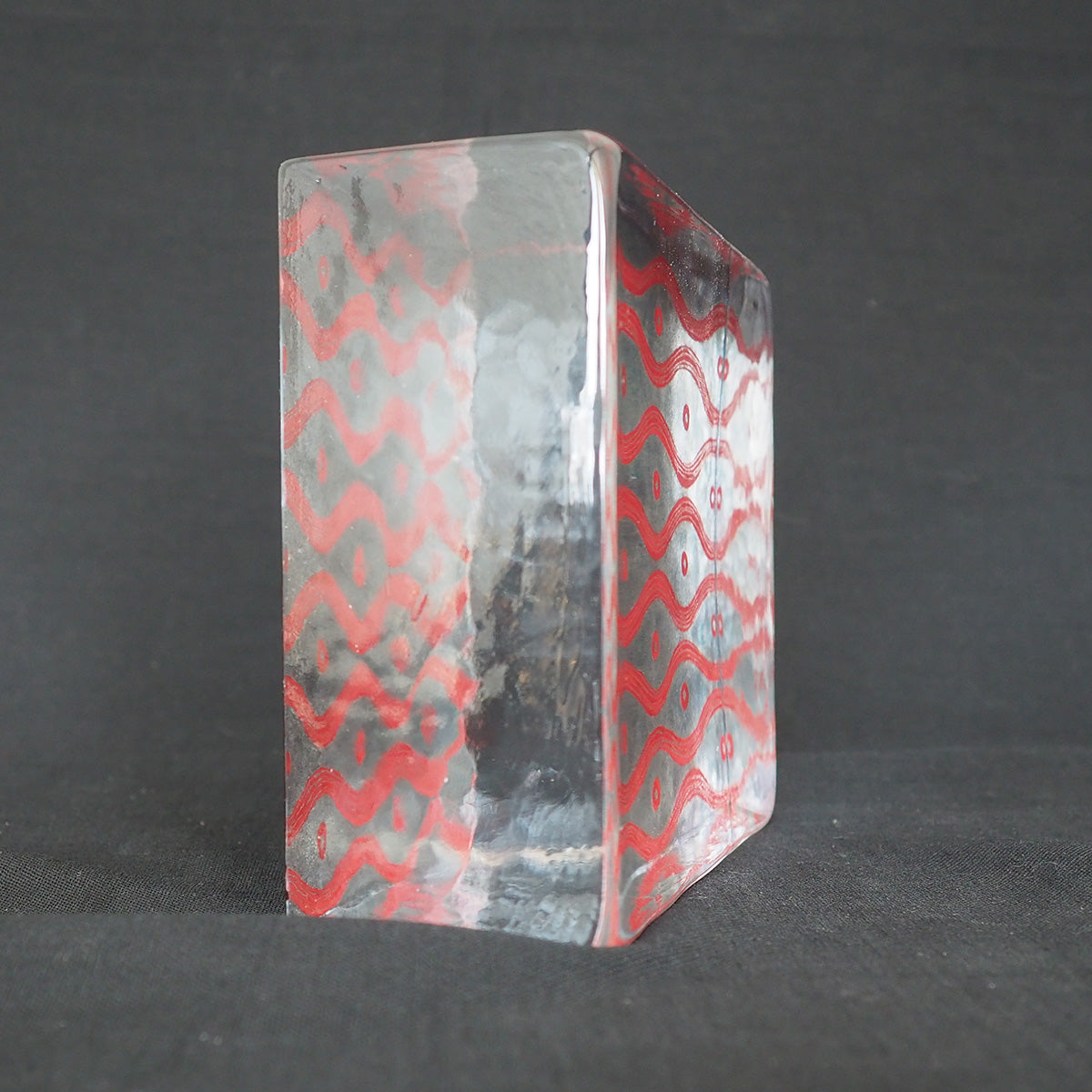 Handmade Red Glass Sculpture - Elegant Home Decor, Unique Gift for Housewarming & Wedding - Perfect for Living Room, Office, or Art Collection