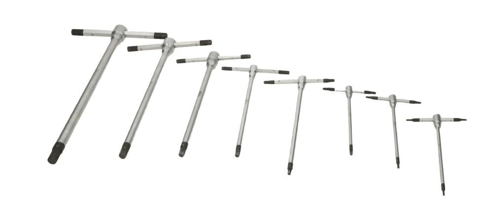 KS TOOLS 158.5111 8-Piece T-Handle Hex Key Set - Durable 6-Sided Screwdriver Wrench Kit for DIY & Professional Repairs - Perfect for Home Improvement, Automotive & Furniture Assembly