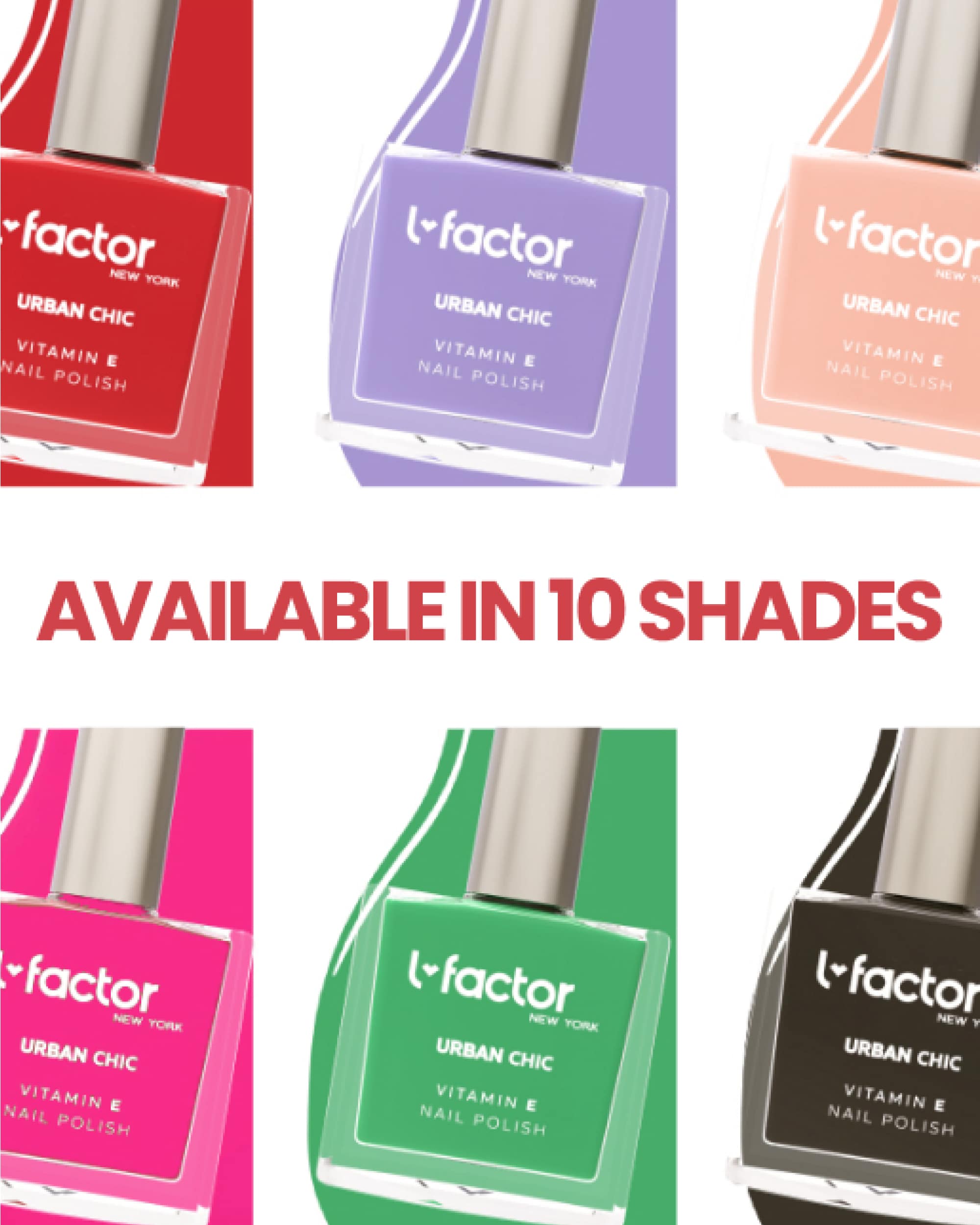 Urban Chic Nail Polish - Long Lasting Vegan Nail Lacquer - Trendy Colors for Women - Perfect for Parties, Weddings & Everyday Wear