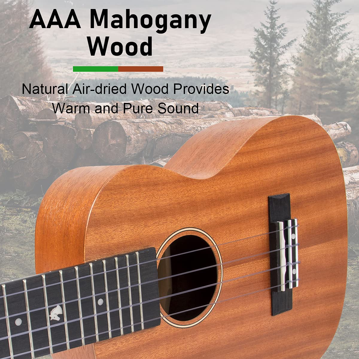Professional 26 Inch Tenor Ukulele for Adults - Left Handed Hawaiian Guitar with Gig Bag, Strap & Premium Strings - Perfect for Beginners, Travel & Live Performances