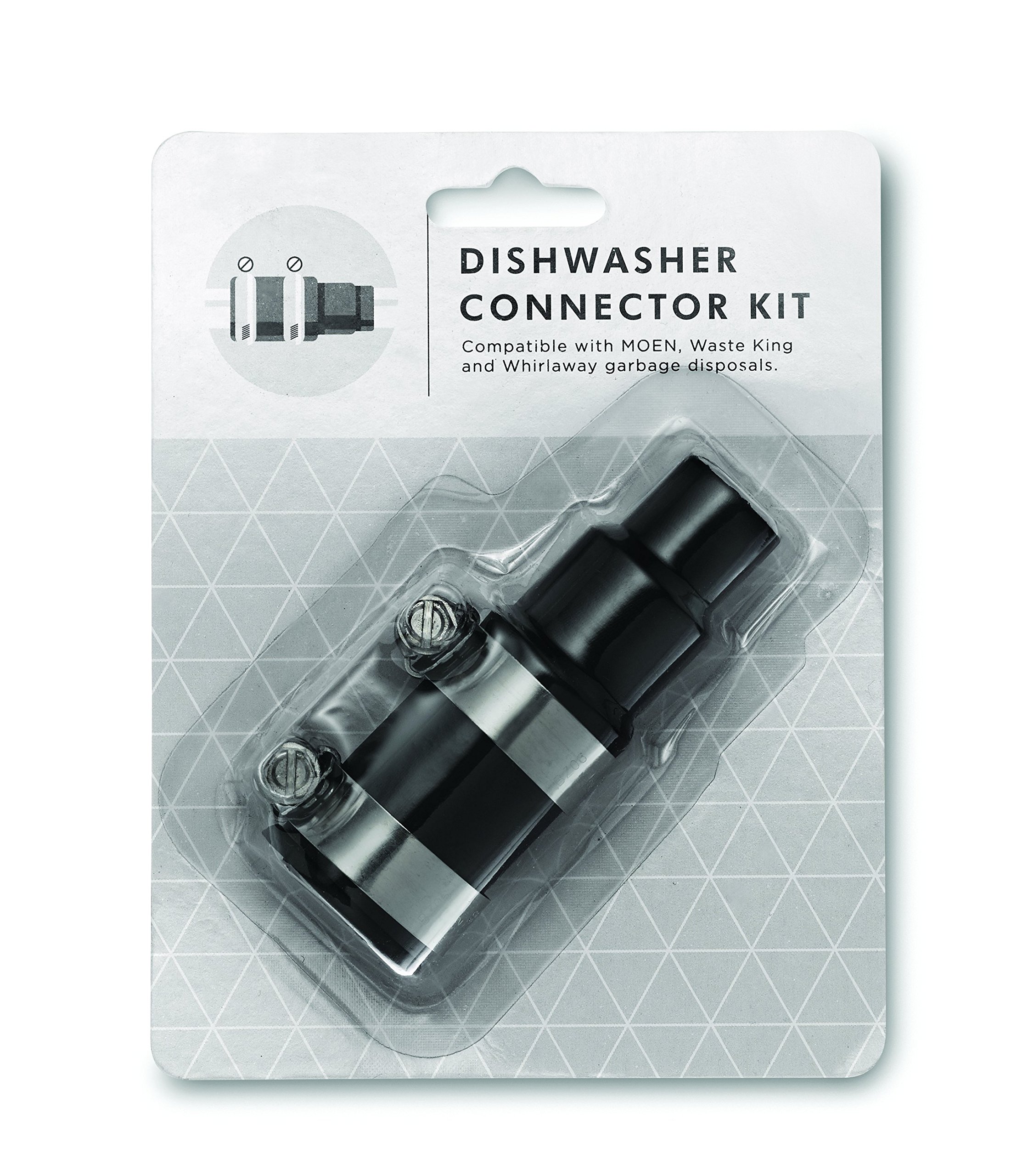 Waste King L-1001 1/2 HP Garbage Disposal with Power Cord & Dishwasher Connector Kit (Model 1023) - Powerful Kitchen Waste Disposal System for Sink & Dishwasher