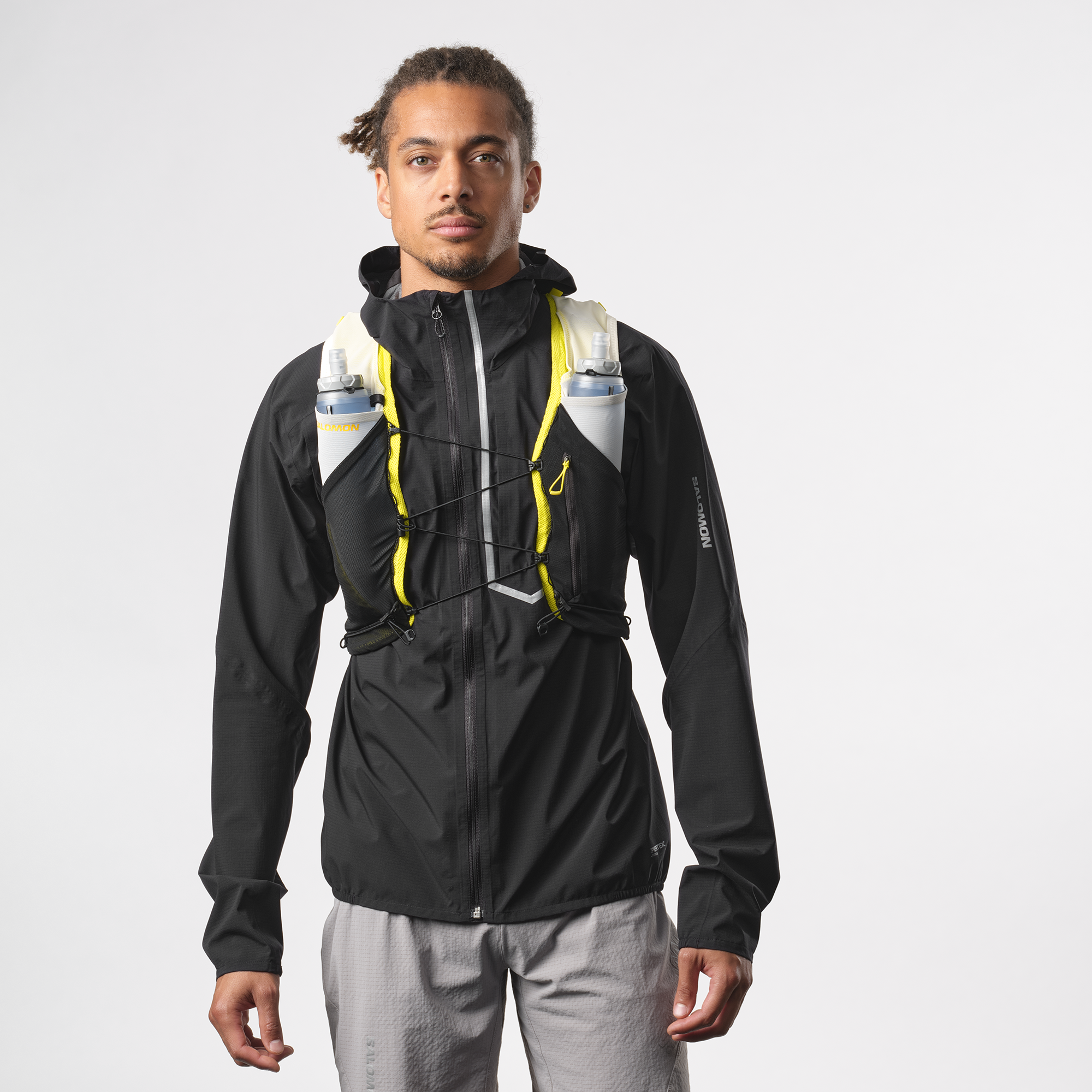 ADV Skin 5 Running Vest for Men & Women - Lightweight Hydration Pack with Pockets - Vanilla Ice/Black/Sulphur Spring - Perfect for Trail Running, Hiking & Outdoor Adventures