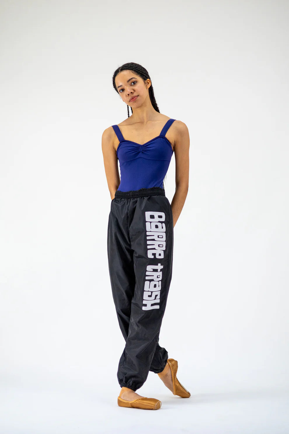 Barre Trash Bag Pants - Waterproof & Stylish Workout Leggings for Yoga, Dance & Gym - Trendy Fitness Apparel for Women