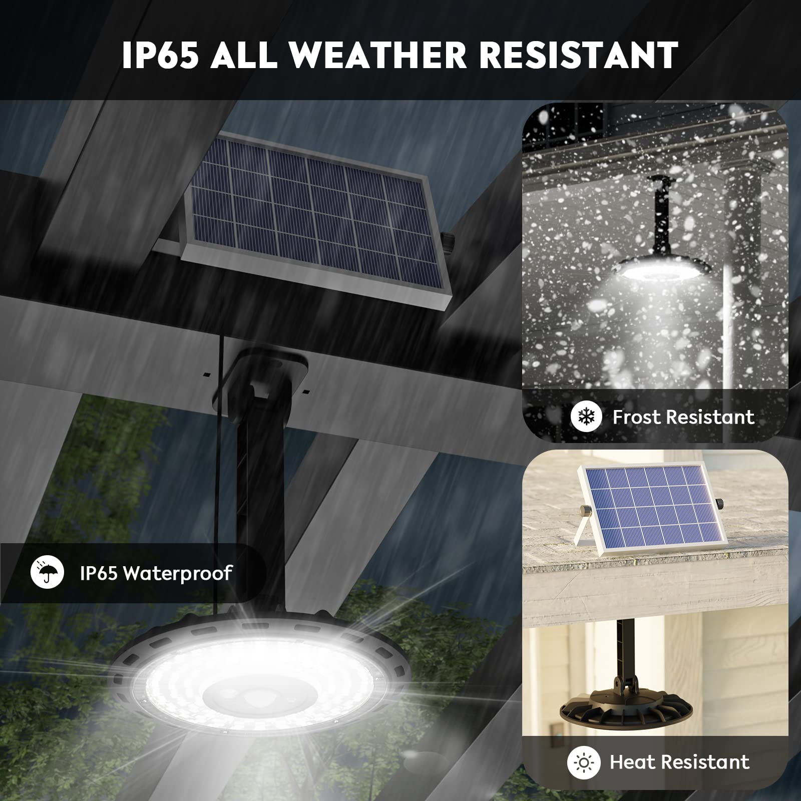 3000LM Dual Head Solar Lights for Indoor & Outdoor Use - IP65 Waterproof Motion Sensor Security Lighting with Remote - Perfect for Barn, Patio, Chicken Coop, Gazebo, Garage, Shed & Yard Safety Lighting