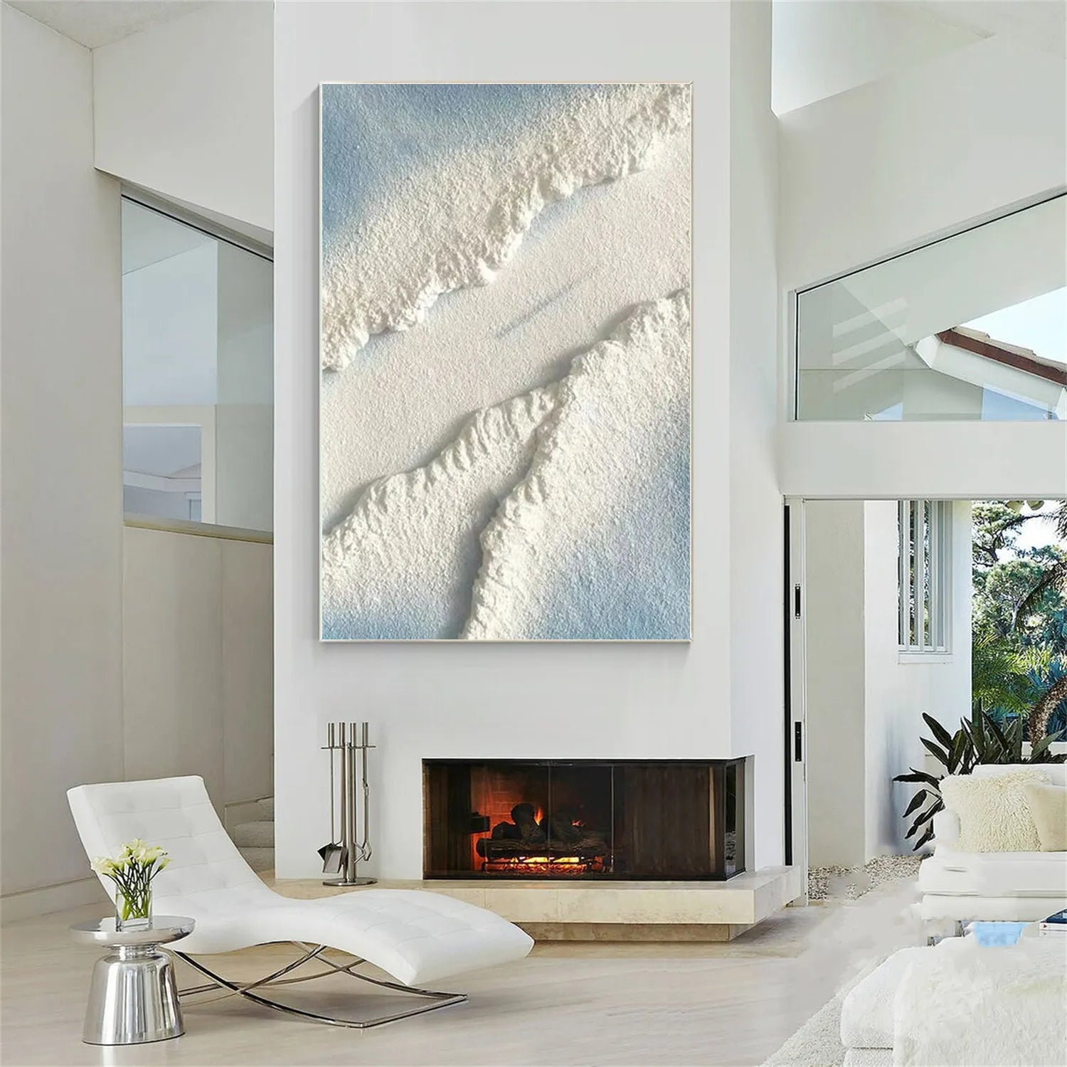 Ocean And Sky Painting #OS 190 - Handmade Canvas Wall Art for Home & Office Decor - Perfect for Living Room, Bedroom or Gift