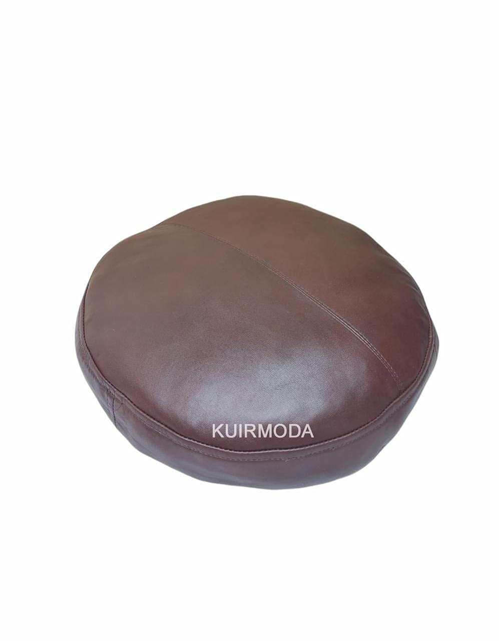 Premium Lambskin Round Leather Pillow Cover - 16