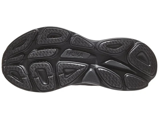 HOKA Men's Bondi 8 Wide Running Shoes - Black/Black | Cushioned Road Shoes for Long Distance Running & Walking | Perfect for Marathon Training, Jogging & Everyday Comfort
