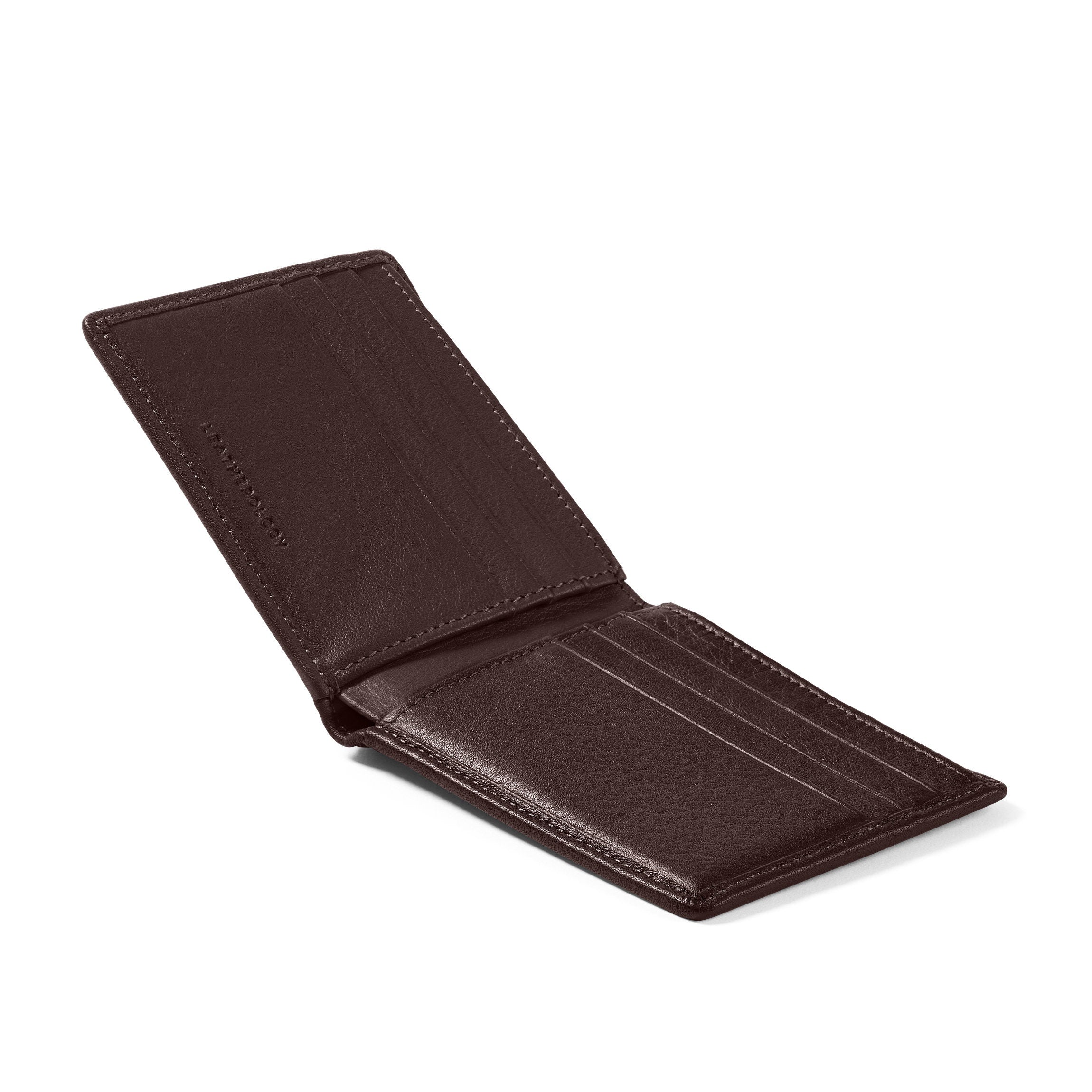 Slim RFID Blocking Bifold Leather Wallet for Men - Brown Genuine Cowhide - Perfect for Everyday Carry, Travel & Business Use