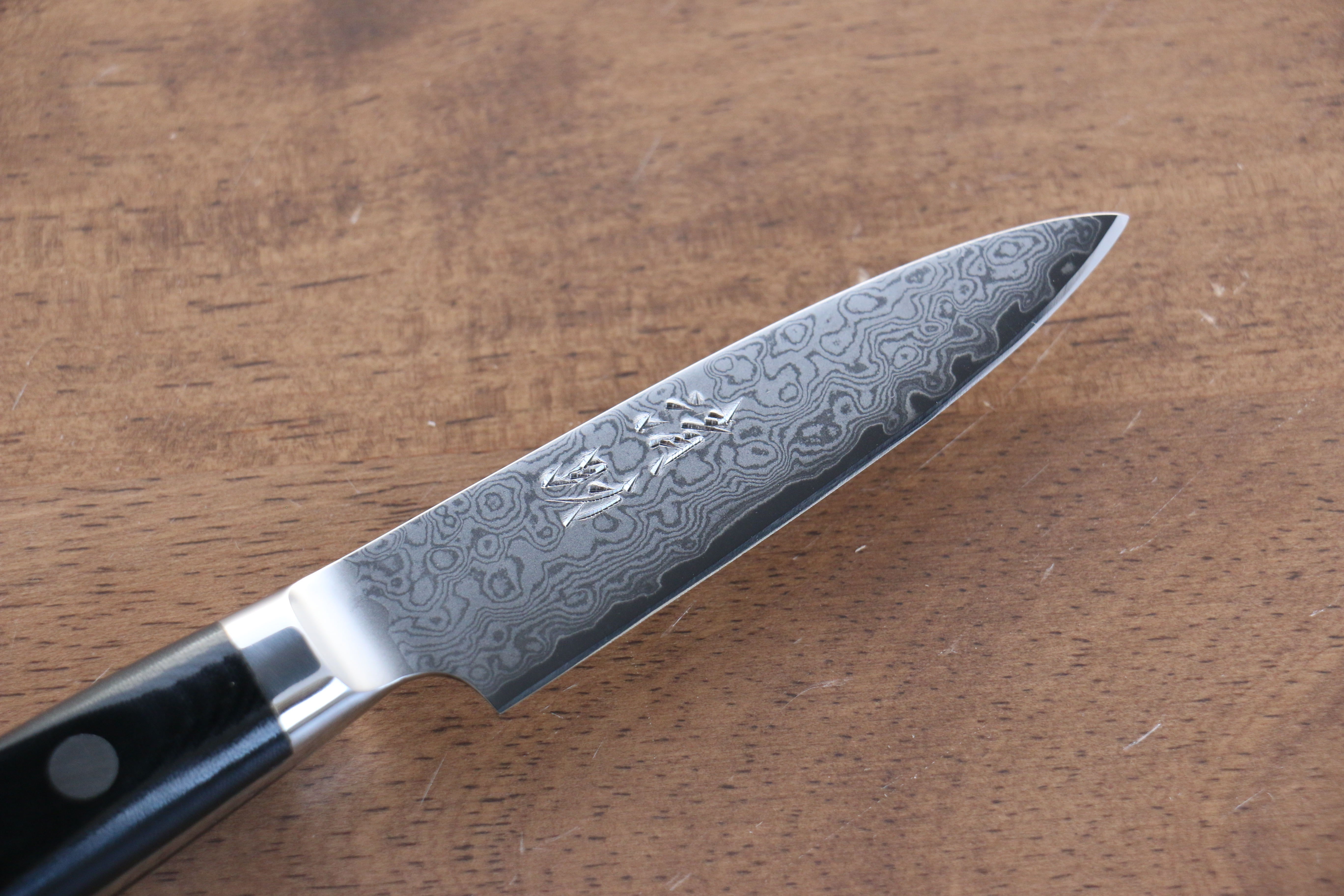 Premium Seisuke VG10 33-Layer Damascus Steel Paring Knife - 75mm Blade with Durable Micarta Handle - Perfect for Peeling, Slicing & Precision Kitchen Tasks