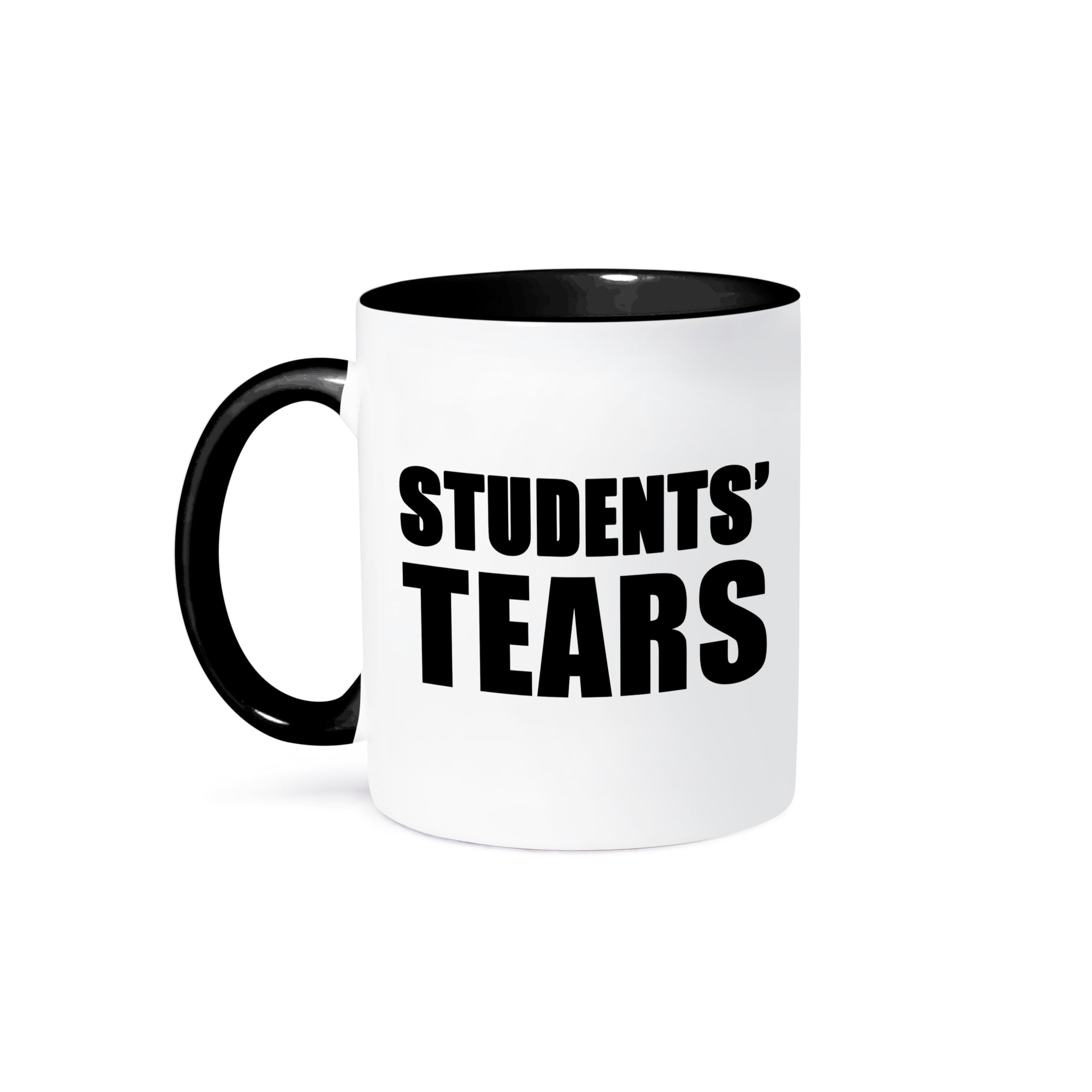 Funny Teacher Coffee Mug with Student Tears Quote - 11oz Two Tone Black Ceramic Cup - Humorous Gift for Professors & Educators - Perfect for Classroom, Office & Teacher Appreciation - Unique Drinkware for Coffee, Tea & Hot Beverages