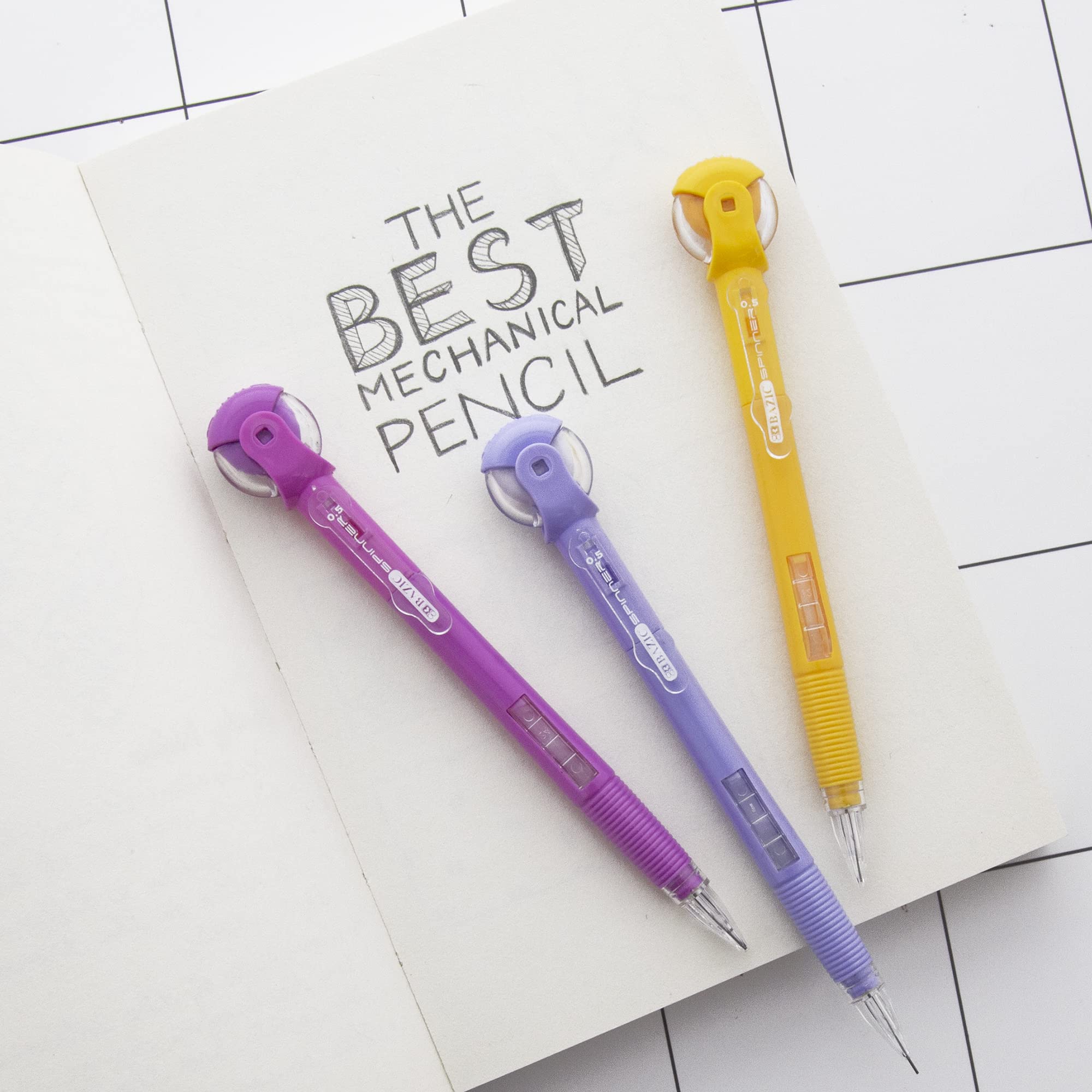 BAZIC 0.5mm Mechanical Pencil for Drawing & Sketching - 3 Pack