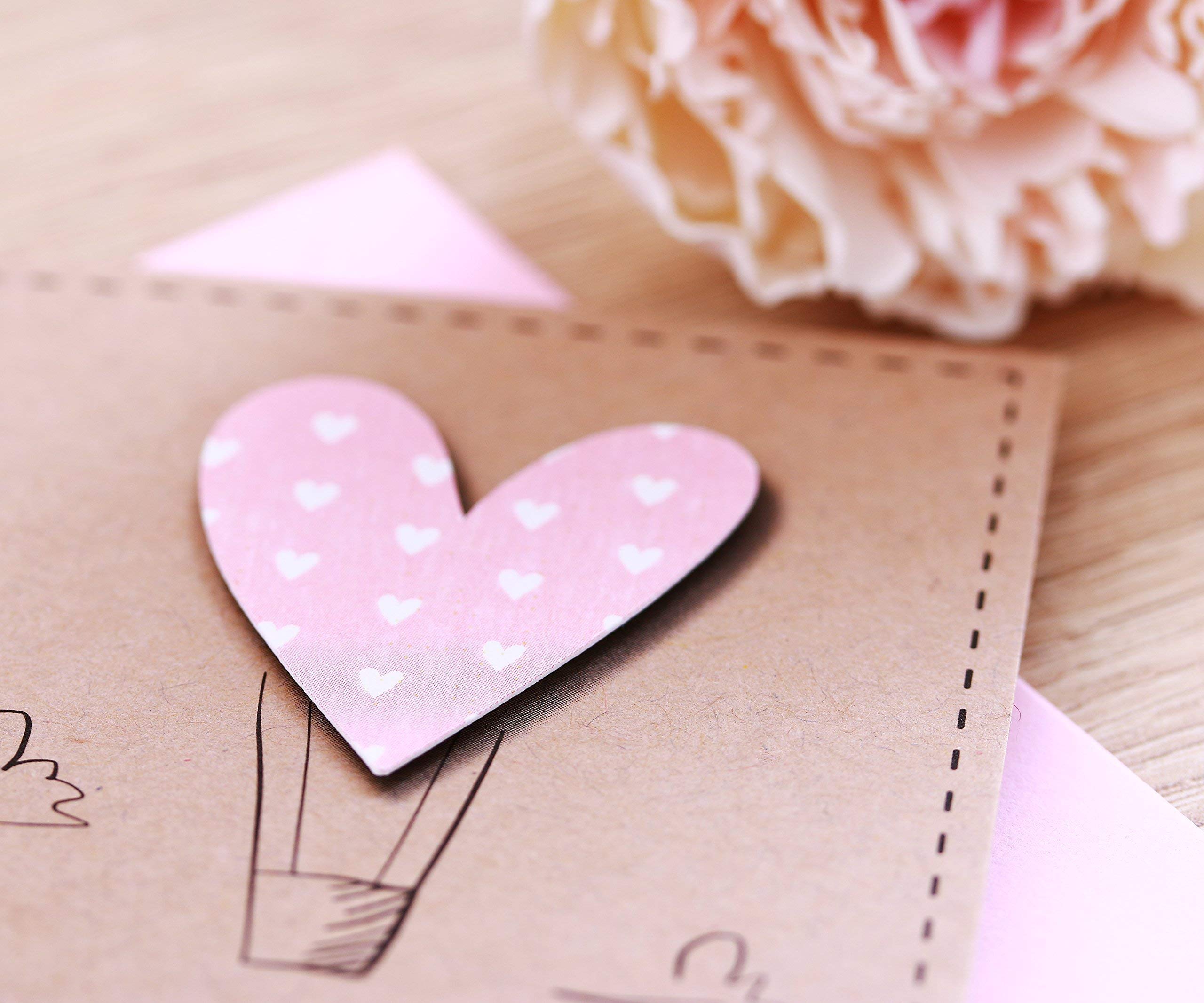 Valentine's Day Cards for Kids - 12 Pack Classroom Valentine Cards with Pink Heart Balloons, Envelopes & Stickers - Perfect for School Exchanges, Party Favors & Classroom Activities