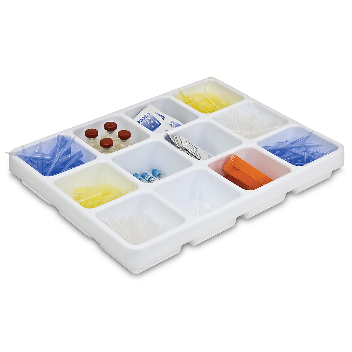 TrippNT 12 Compartment Plastic Drawer Organizer - Premium Storage Solution for Office, Kitchen, Bathroom & Craft Supplies - Perfect for Desk, Cabinet and Closet Organization