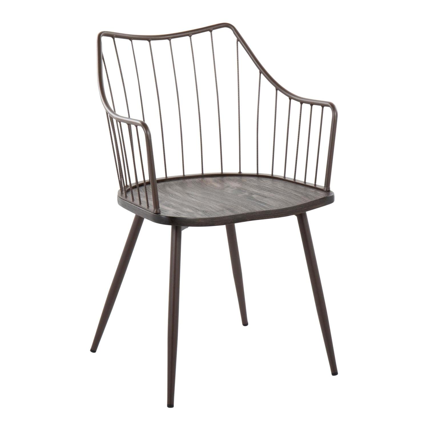LumiSource Winston Wood Dining Chair - Farmhouse Style Kitchen Chair for Dining Table | Sturdy & Comfortable Seating for Home, Restaurant, and Office Use