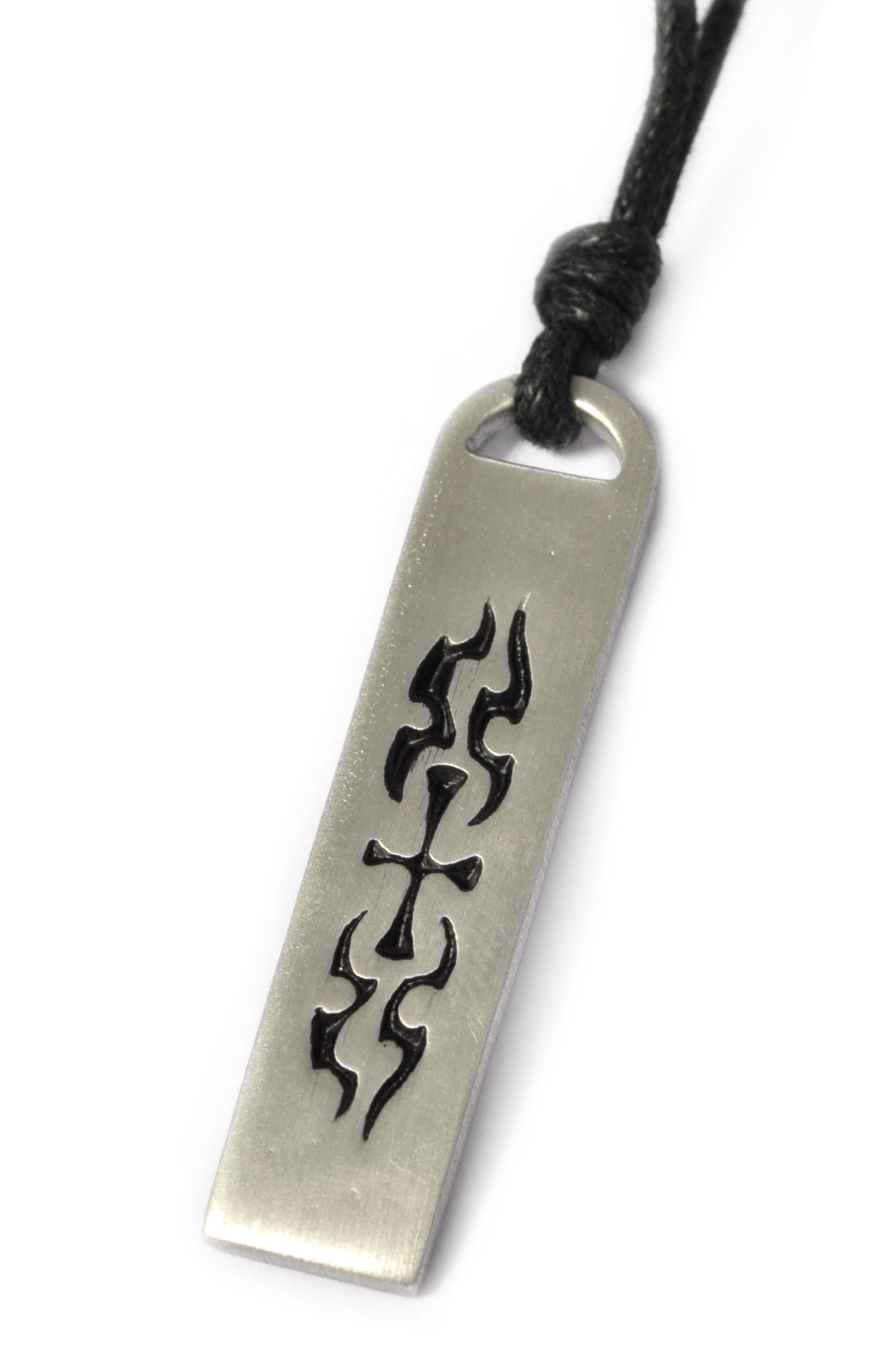 Gothic Cross Silver Pewter Charm Necklace for Women - Elegant Gothic Jewelry Pendant for Gothic Fashion, Halloween Costume & Alternative Style