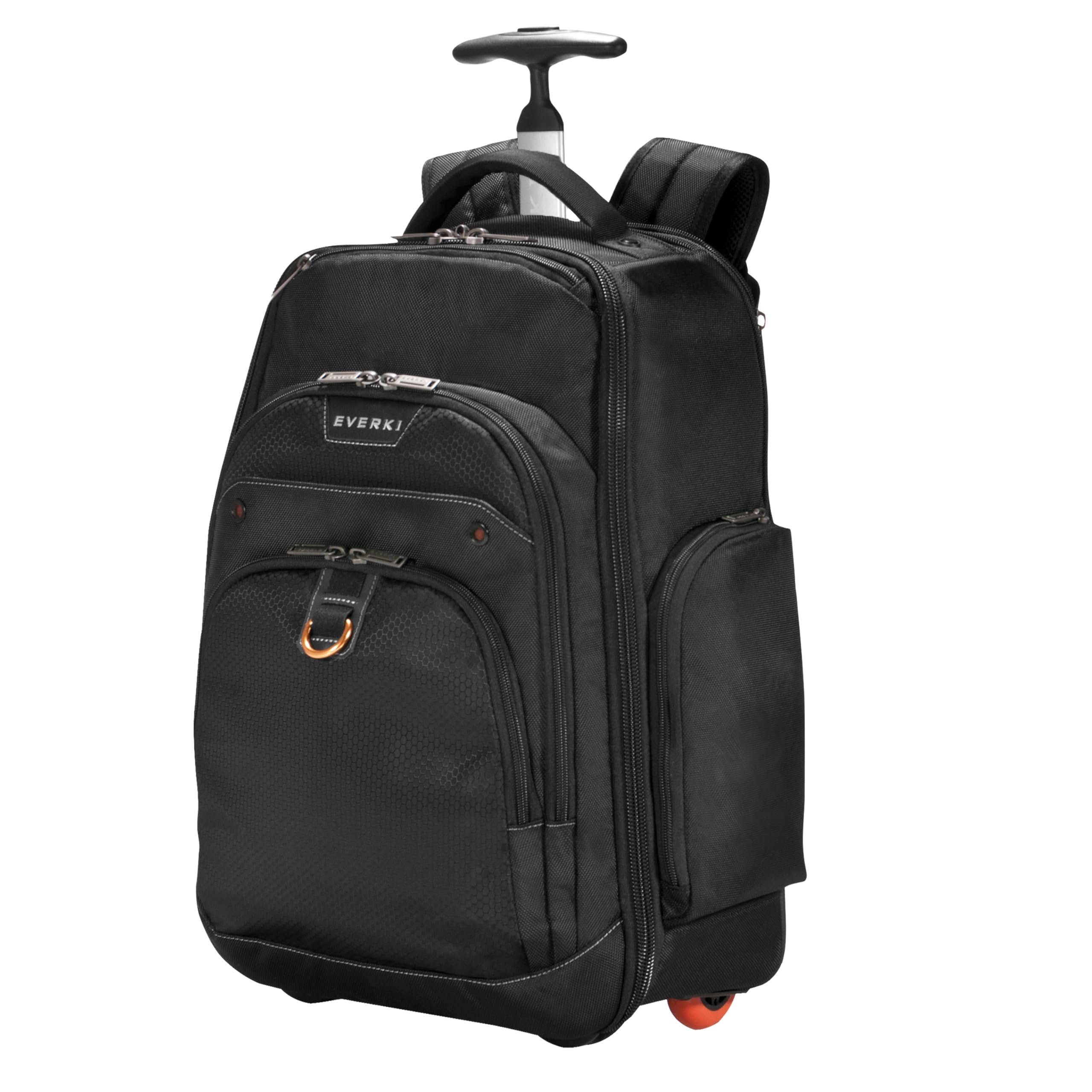 EVERKI Atlas Wheeled Laptop Backpack 13-17.3 Inch Trolley Bag with Adjustable Compartment - 30L Travel Cabin Rucksack for Men and Women, Fits Under Airplane Seat, Perfect for Business Travel, Commuting & Daily Use - Black