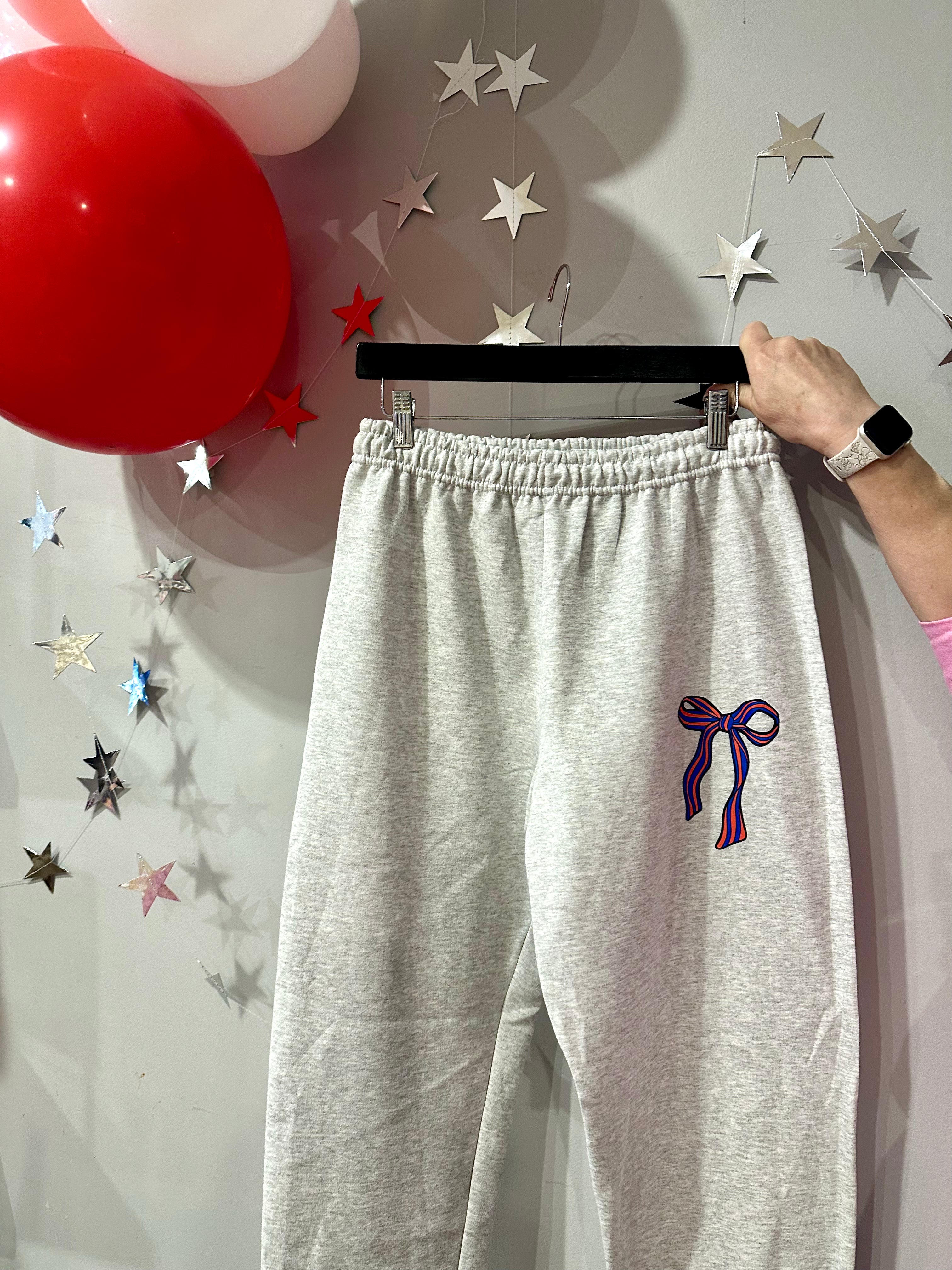Buffalo Bow Sweatpants for Women - Soft Lounge Pants with Stylish Bow Detail - Perfect for Yoga, Running & Home Relaxation