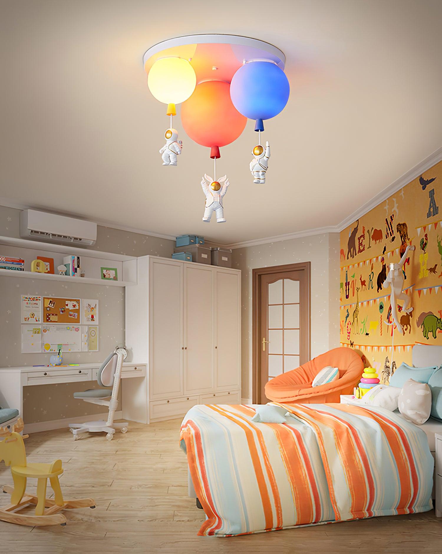Frosted Glass Balloon Chandelier - Modern Ceiling Light Fixture for Living Room, Bedroom, and Dining Room Decor