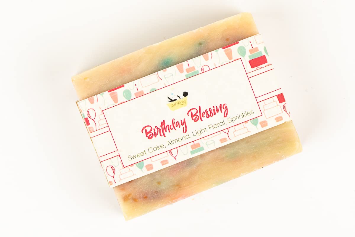 Handmade Birthday Blessing Soap - Natural Glycerin Soap Gift Set for Women & Men - Perfect for Birthday Celebrations, Party Favors & Thoughtful Gifts