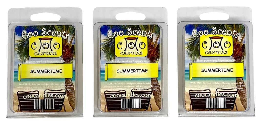 3 Pack Soy Blend Wickless Candle Wax Melts - Coconut Pina Colada Scented - Long Lasting Aromatherapy for Home, Office & Spa Relaxation