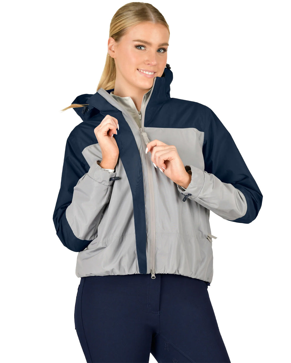 Dublin Crissy Women's Colorblock Waterproof Jacket - Lightweight Raincoat for Outdoor Hiking, Travel & Commuting