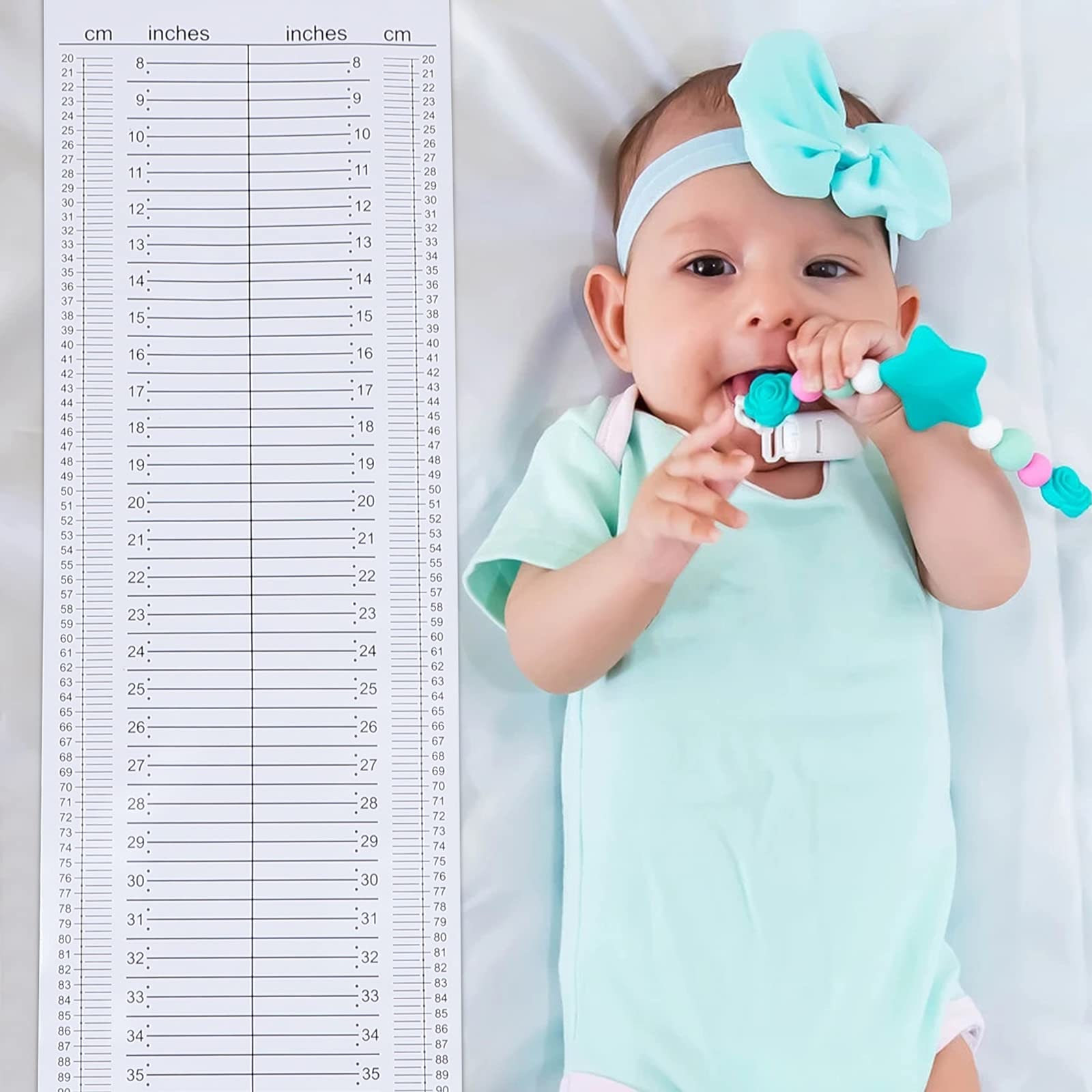 Baby Height Measuring Mat - Safe & Accurate Infant Growth Ruler for Newborns & Toddlers - Perfect for Nursery, Pediatric Checkups & Milestone Tracking