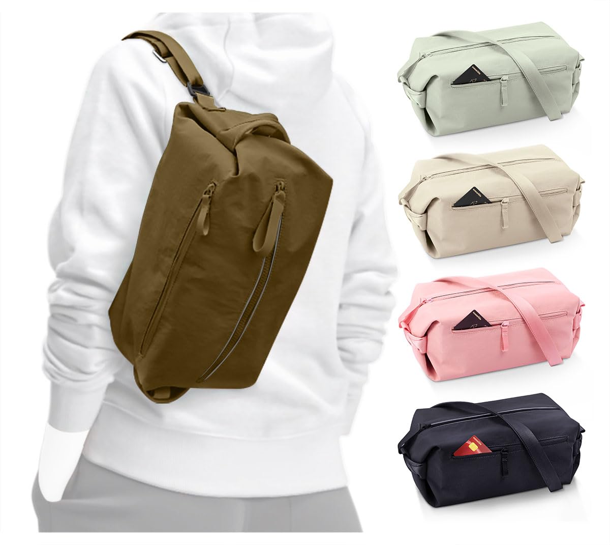 Stylish Compact Gym Duffle Bag for Women & Men - 3-in-1 Crossbody Sports Bag for Fitness, Workout & Travel - Perfect for Gym, Yoga, Work Commute & Weekend Getaways