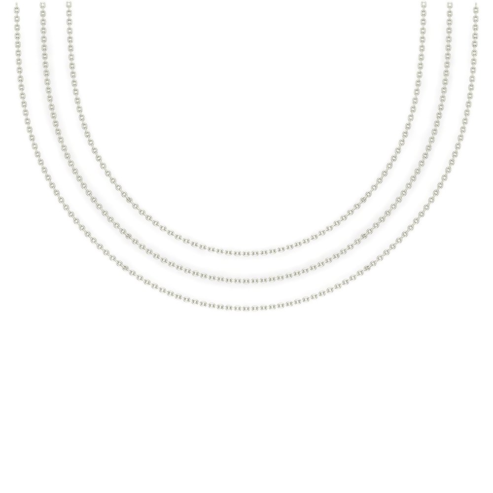 14K Solid White Gold Rope Chain Necklace for Women & Men - 0.75mm Delicate 18-22 Inch Adjustable Length - Perfect for Everyday Wear, Gifts & Special Occasions
