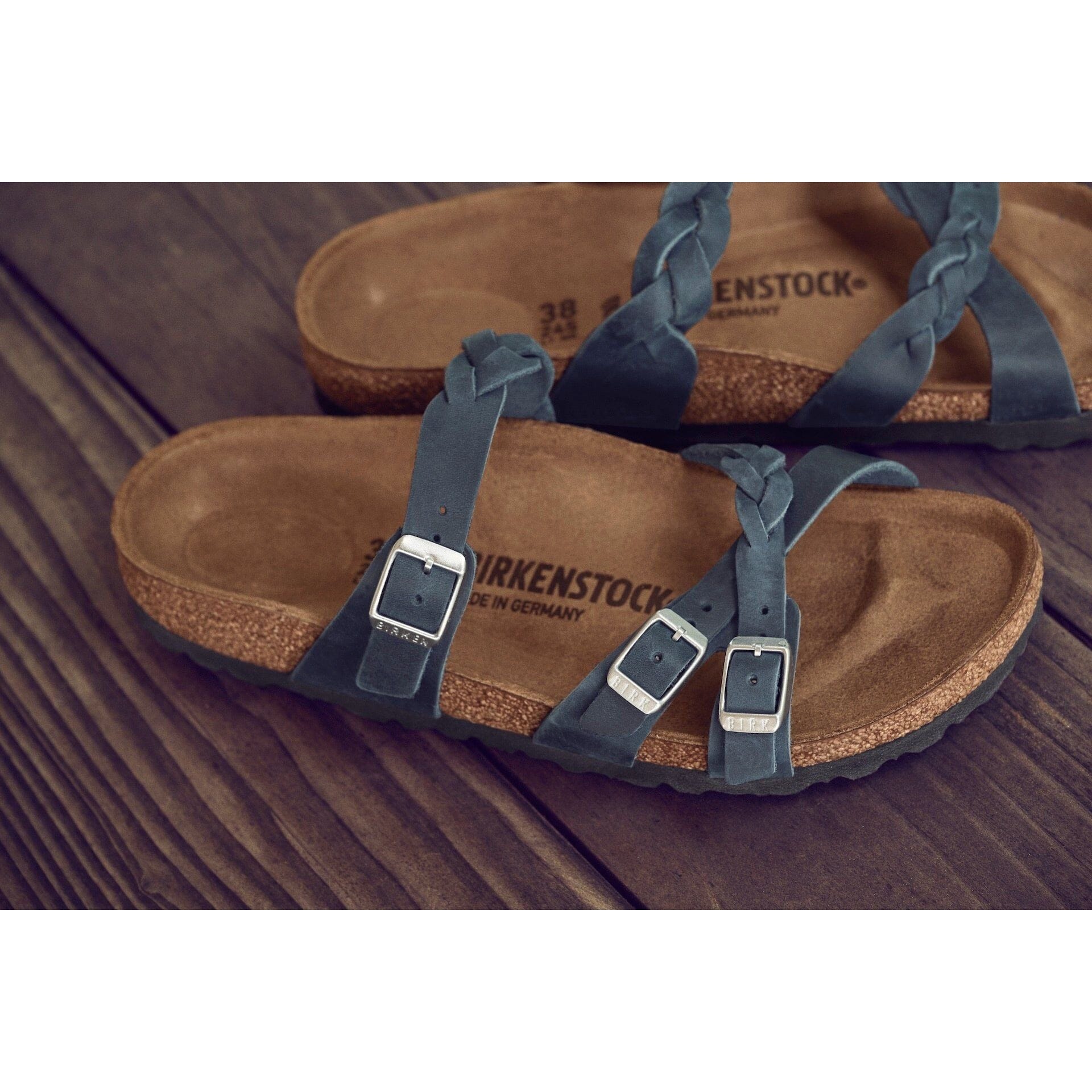 BIRKENSTOCK Franca Braided Leather Sandals for Women - Comfortable Oil Leather Slides with Arch Support | Perfect for Beach, Vacation & Summer Outfits