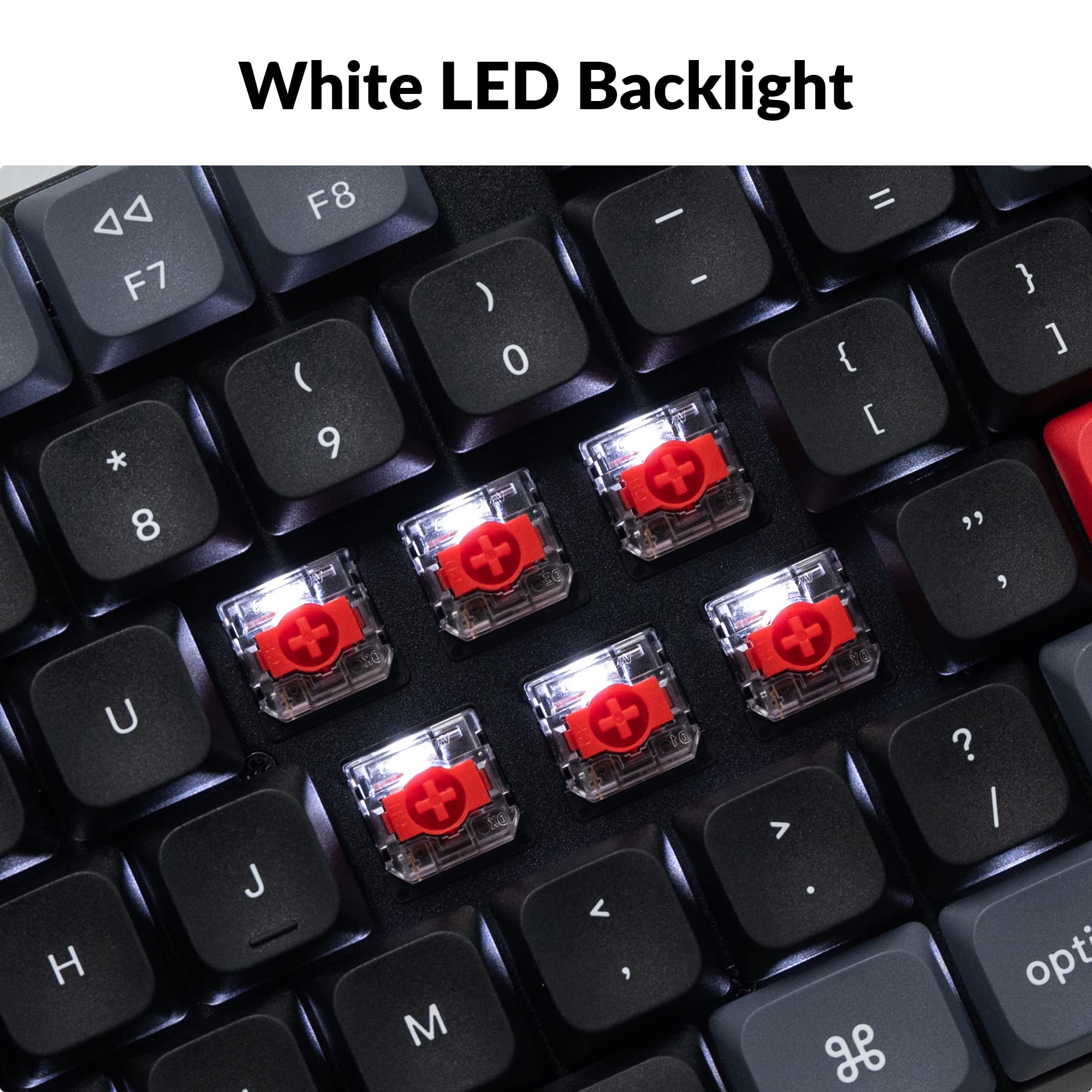 Keychron K5 Pro Ultra-Slim Wireless Mechanical Keyboard - 108 Keys Custom Programmable with Low-Profile Gateron Brown Switch, White LED Backlit PBT Keycaps for Mac Windows Linux | QMK/VIA Support | Perfect for Home Office, Gaming & Programming