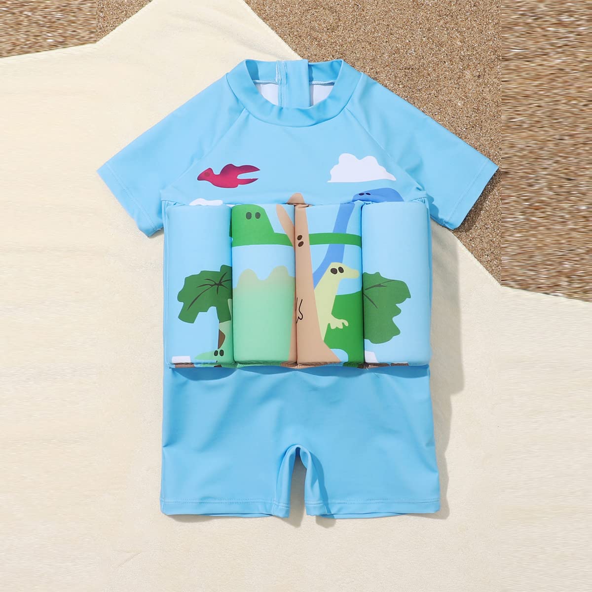 AWIBMK Kids Boys Girls One-Piece Flotation Swimsuit - UPF 50+ Sun Protection Swimwear for Toddlers & Infants - Perfect for Pool, Beach & Summer Water Activities