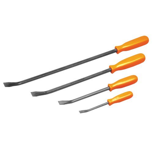 Performance Tool W2020 4-Piece Pry Bar Set - Heavy Duty Demolition Tools for Auto Repair, Construction & Home Improvement - Perfect for Removing Nails, Prying Wood & Metal Components