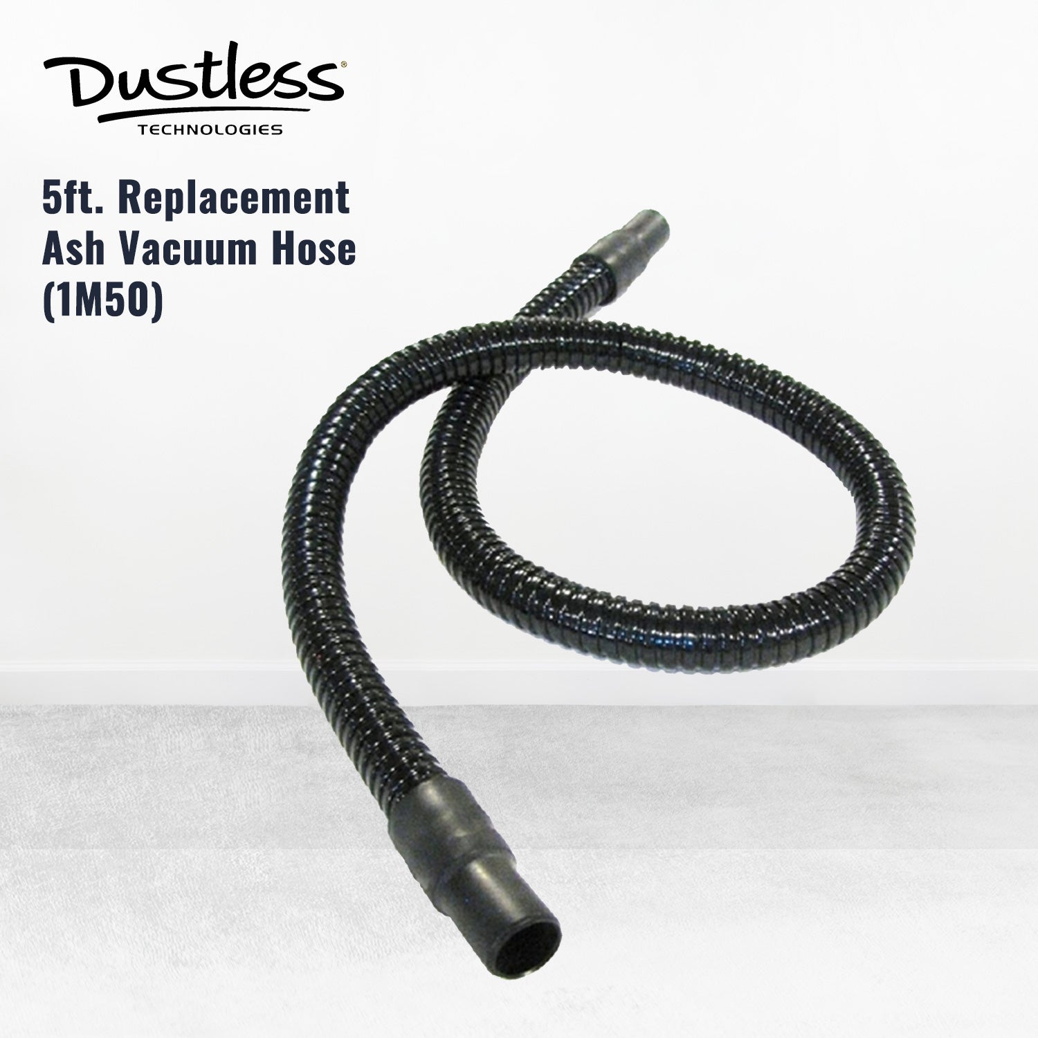 Dustless Ash Hose - High-Quality Vacuum Hose for Fireplace & Wood Stove Cleaning - Perfect for Home & Workshop Use