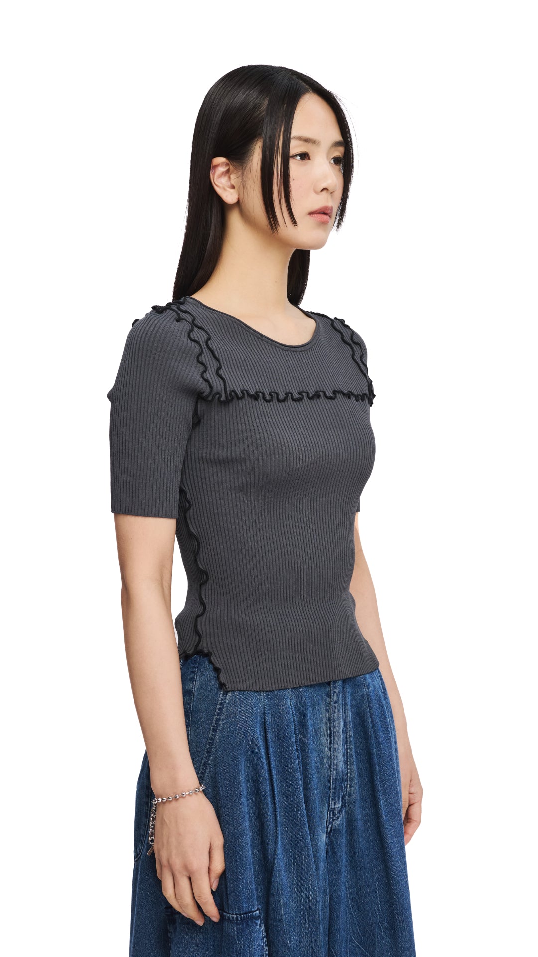 Stylish Contrast Stitch Sweater for Women - Trendy Knit Pullover with Unique Stitching Details | Perfect for Fall Layering, Casual Outfits & Office Wear