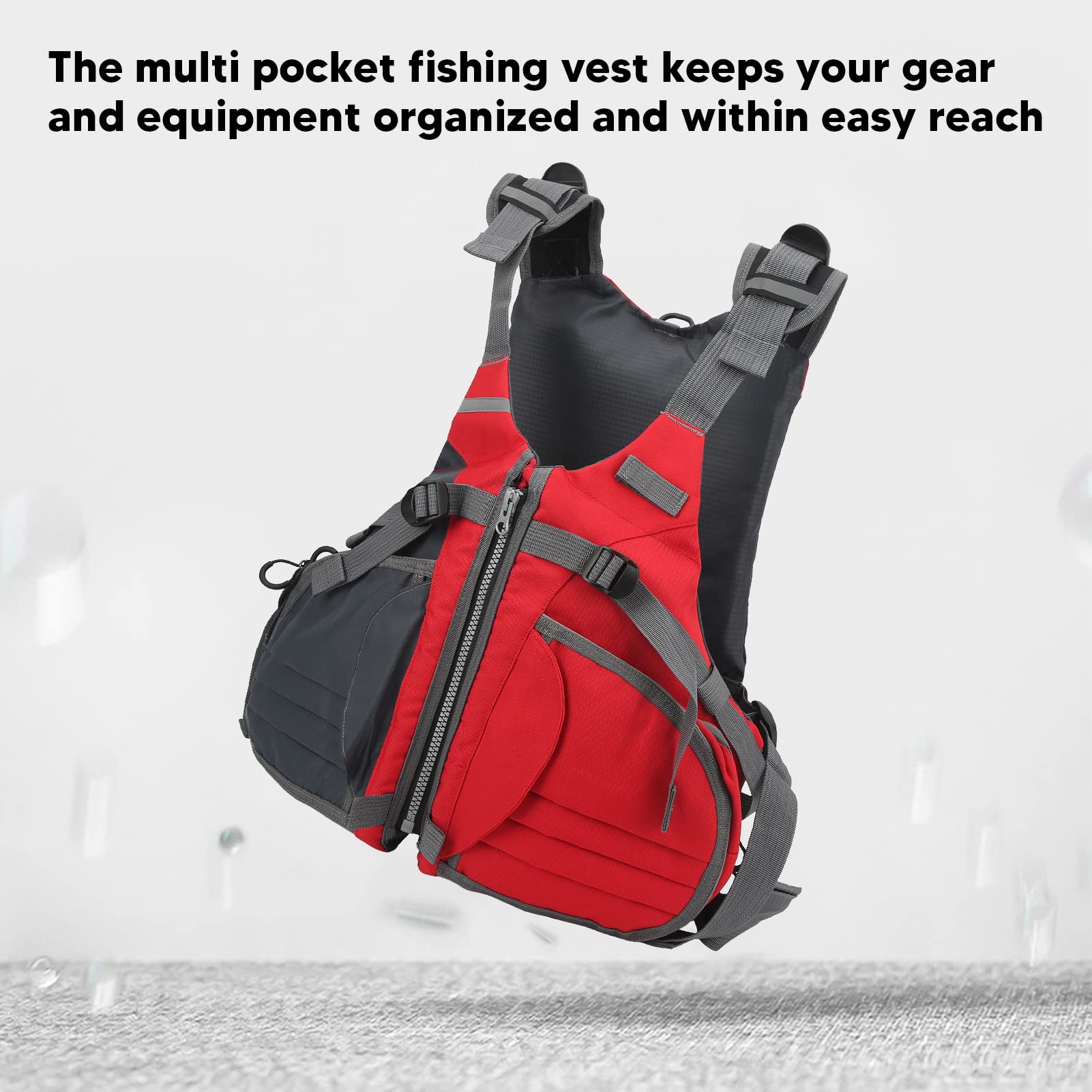 **Breathable Adjustable Fishing Vest Backpack for Men & Women - Lightweight Mesh Fly Fishing Gear for Outdoor Adventures - Perfect for Hiking, Camping, and Angling**