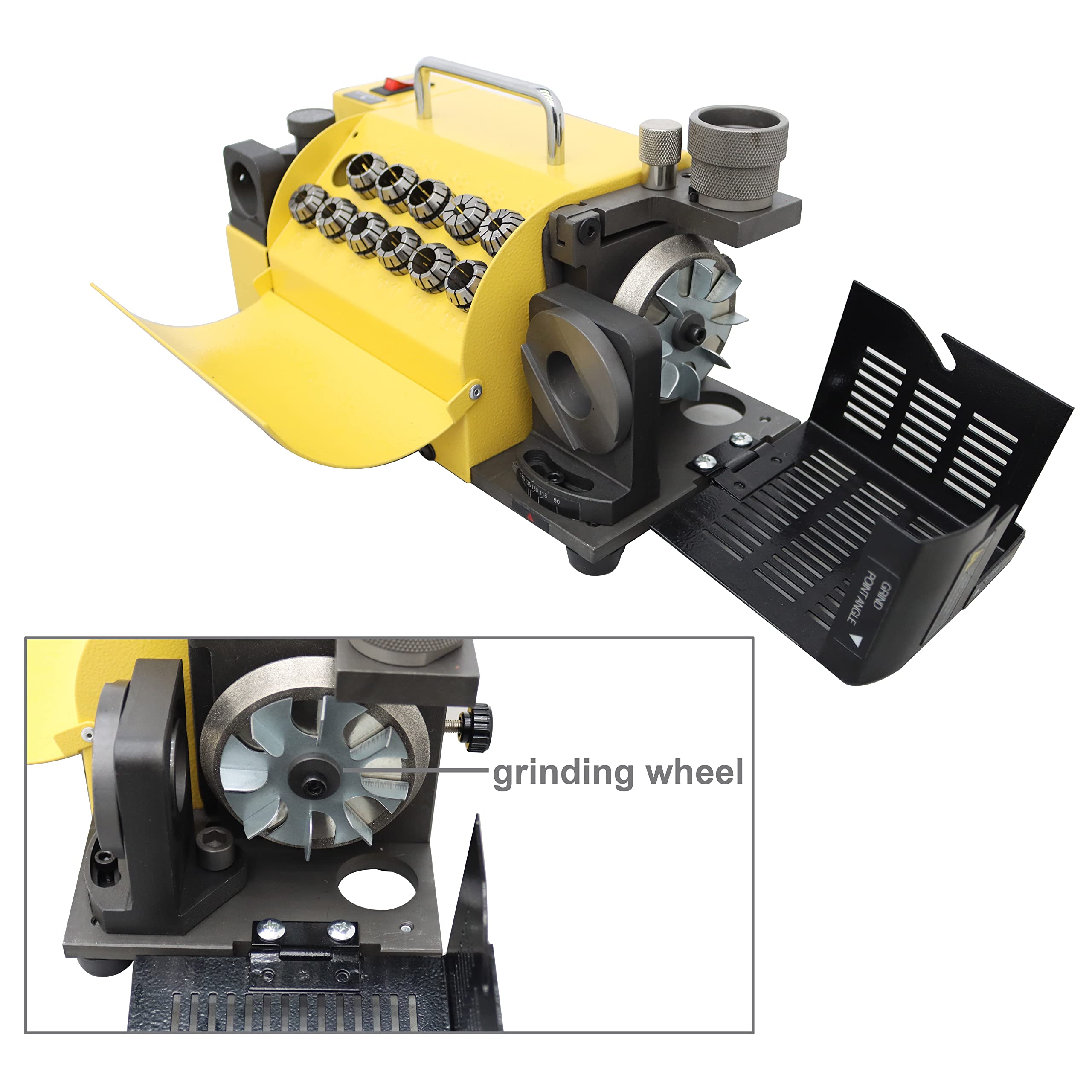 TECHTONGDA Drill Bit Grinder Sharpener for 3-13mm Bits - Professional Angle Grinding Tool for Metal, Wood & DIY Projects - Perfect for Workshop, Construction & Home Repair
