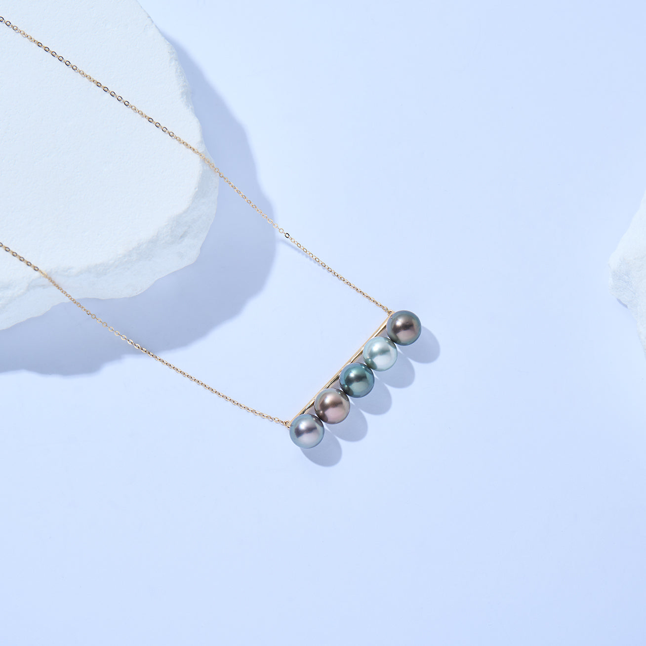 18K Solid Gold Saltwater Tahitian Pearl Necklace - Elegant Women's Jewelry Gift for Wedding, Anniversary & Special Occasions - KN00303